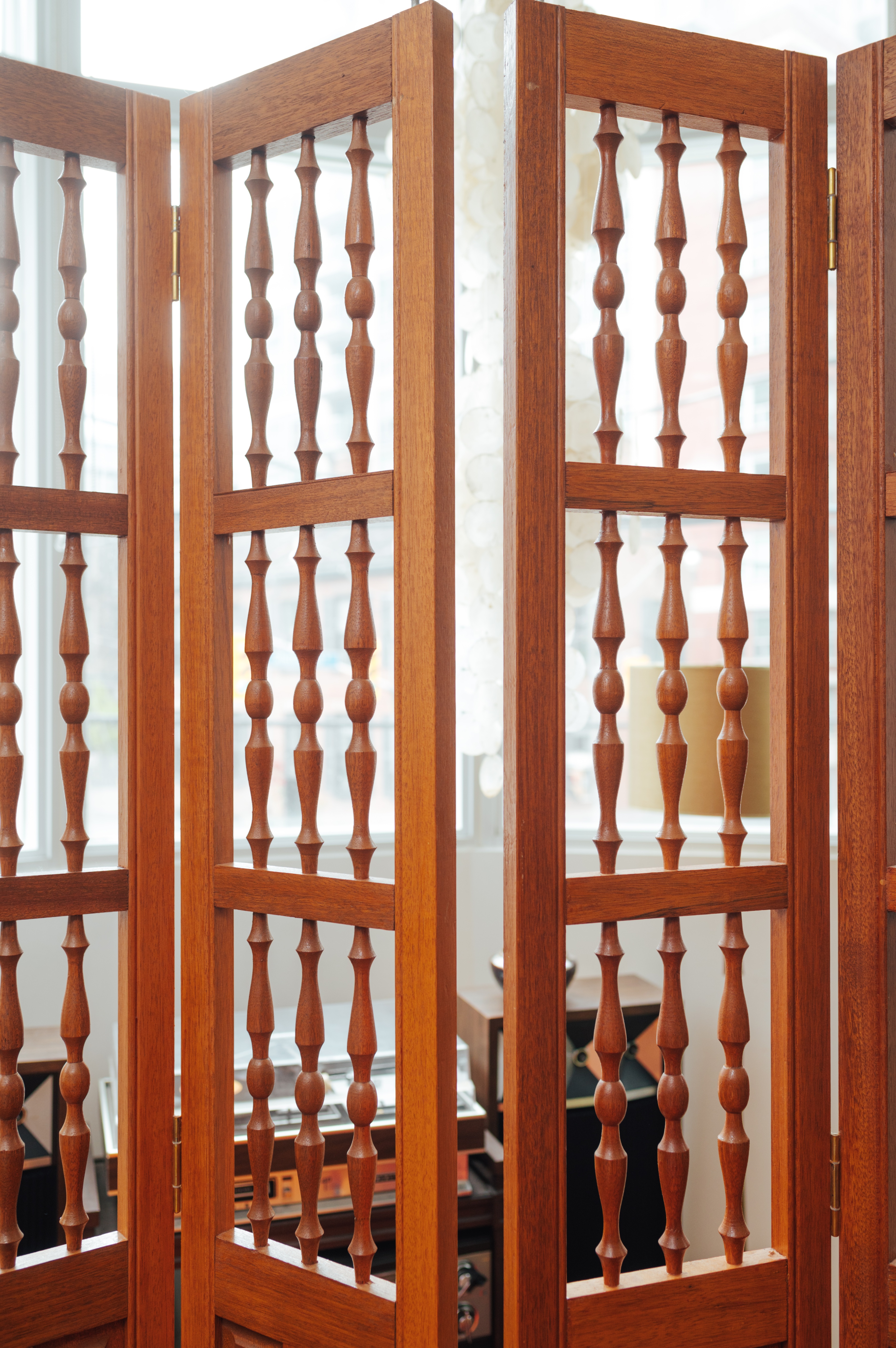 California-Modern Teak Vintage Sliding Doors w/ Track - photo 2