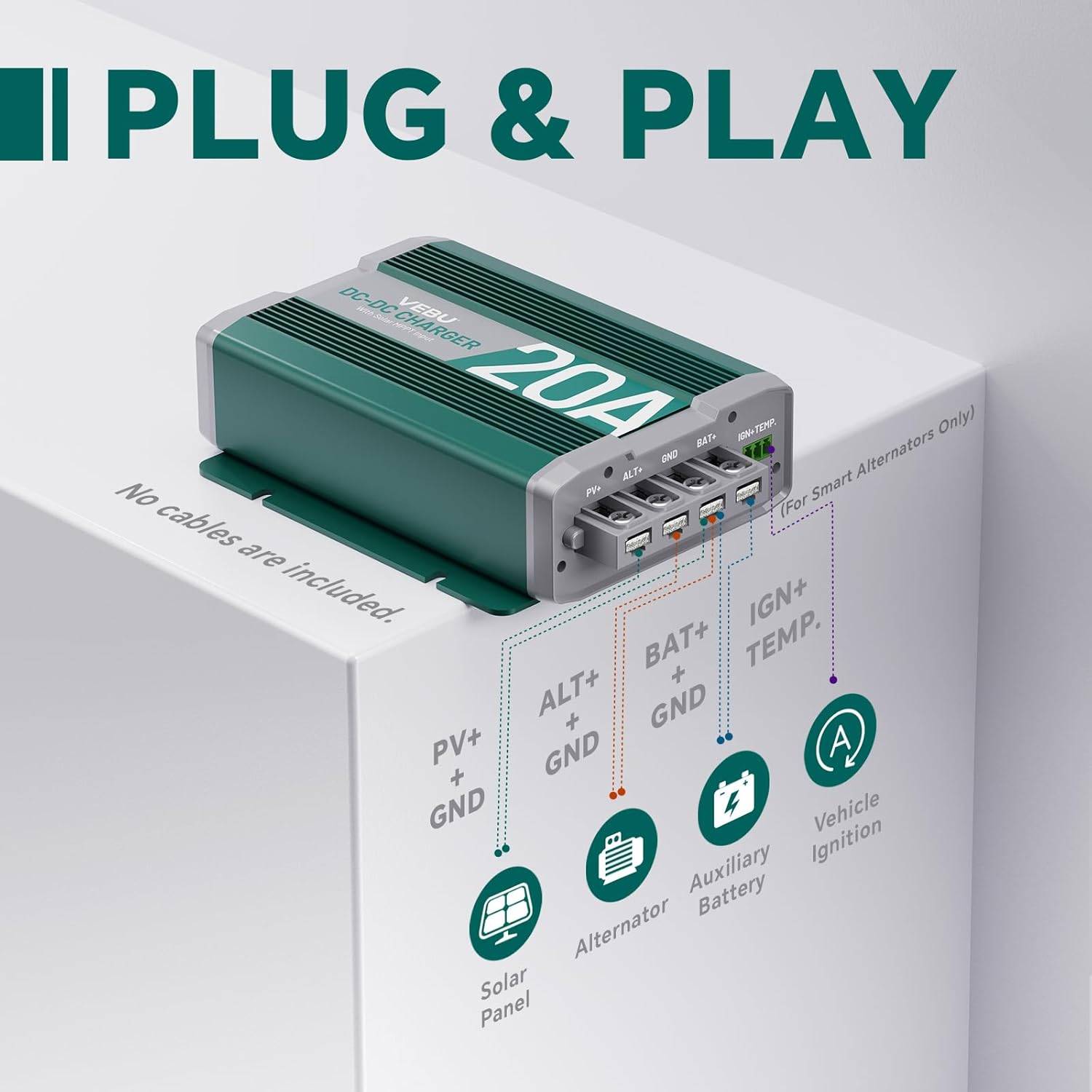 VEBU 20A DC-DC Battery Charger - photo 3