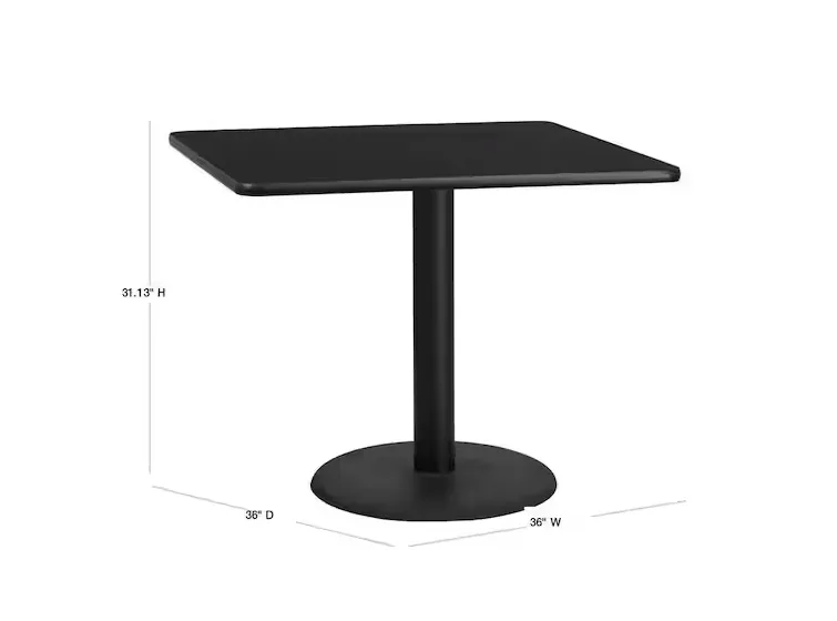 36" Black Square Dining / Cafe Table (Sturdy & Great Condition)