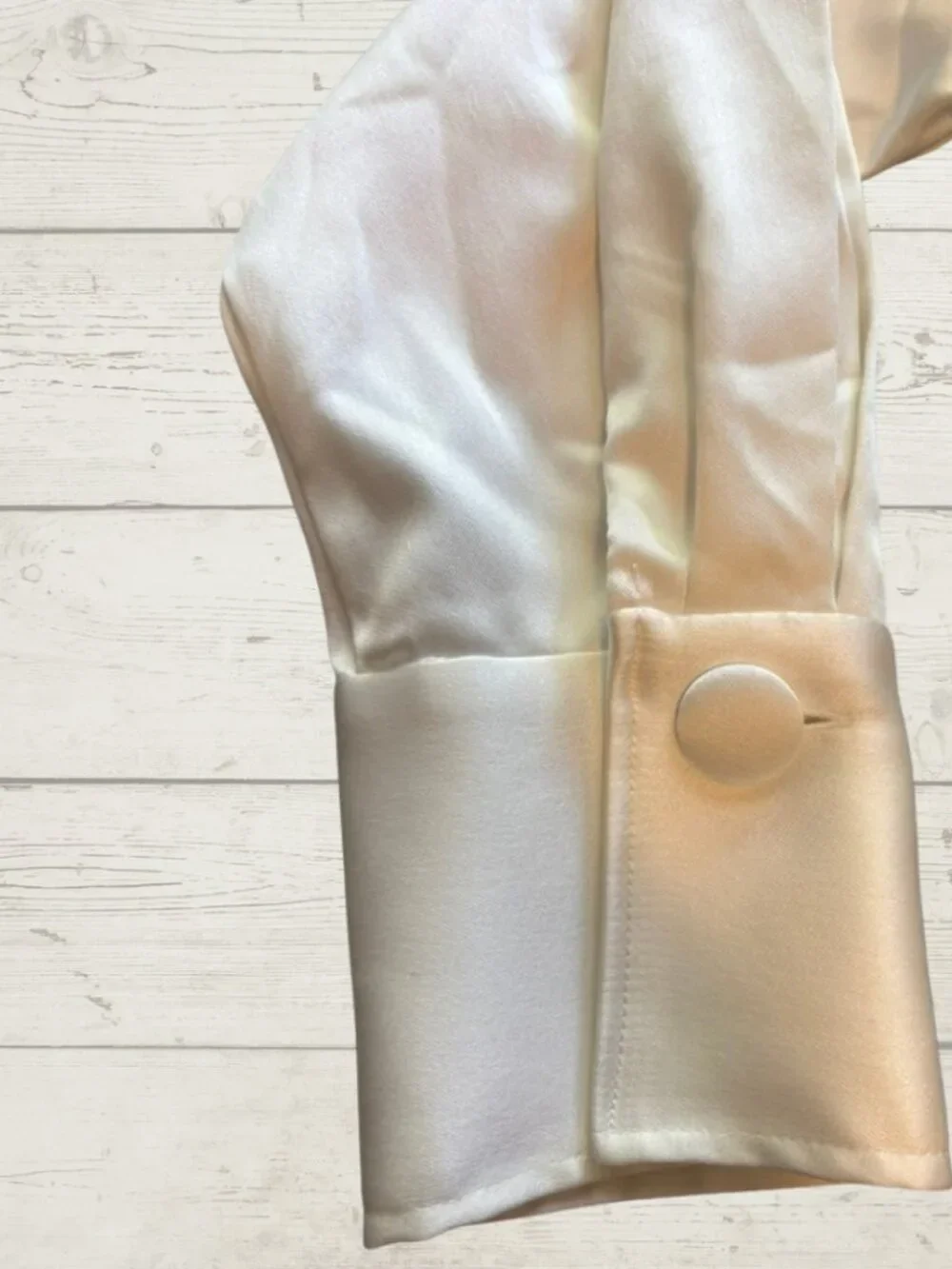 Zara NWT Satin Shirt Dress Ivory Maxi Belted XS Retail $89.90 - photo 5