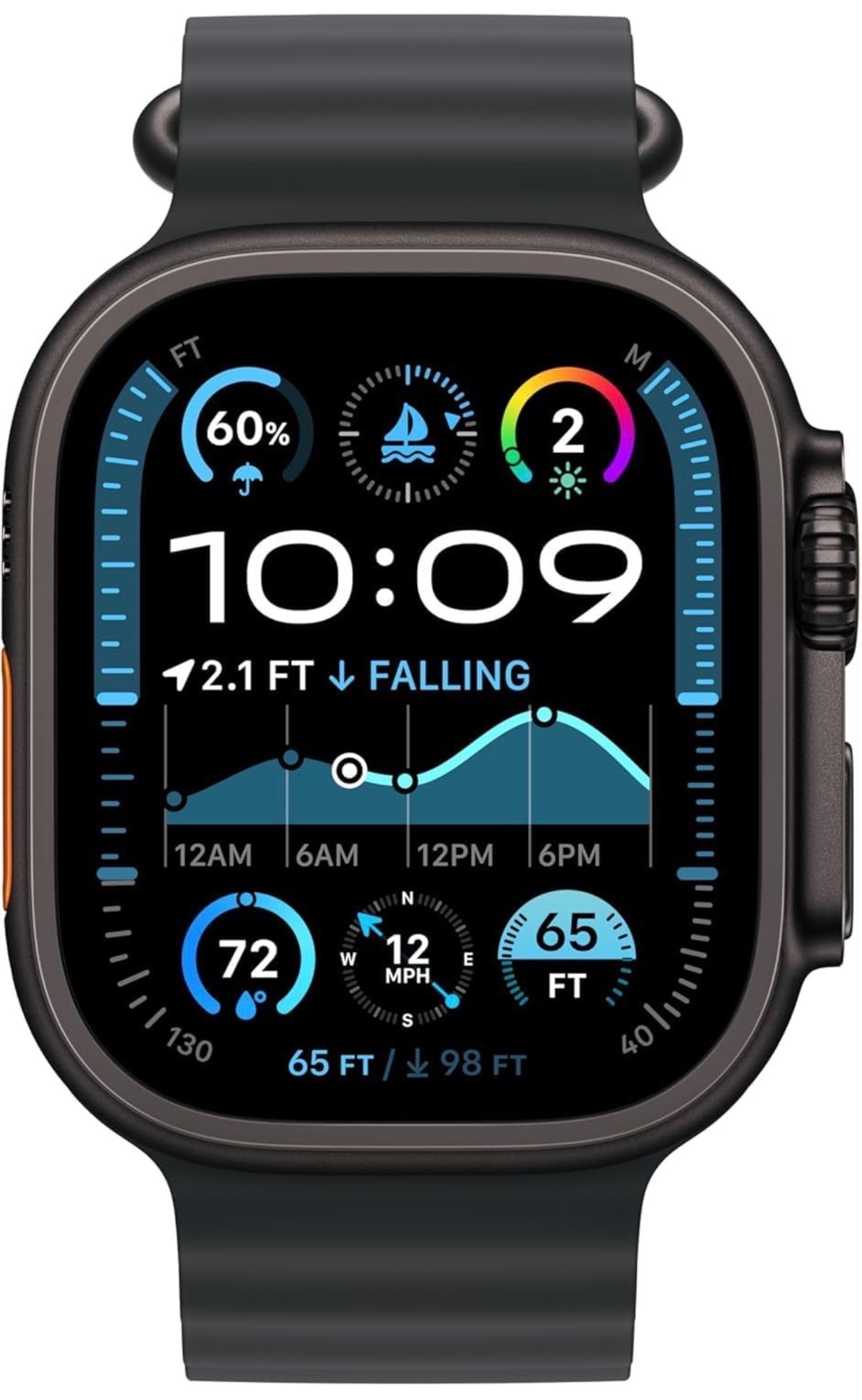 Apple Watch Ultra 2 GPS+Cellular 49MM Titanium Case Black Ocean
