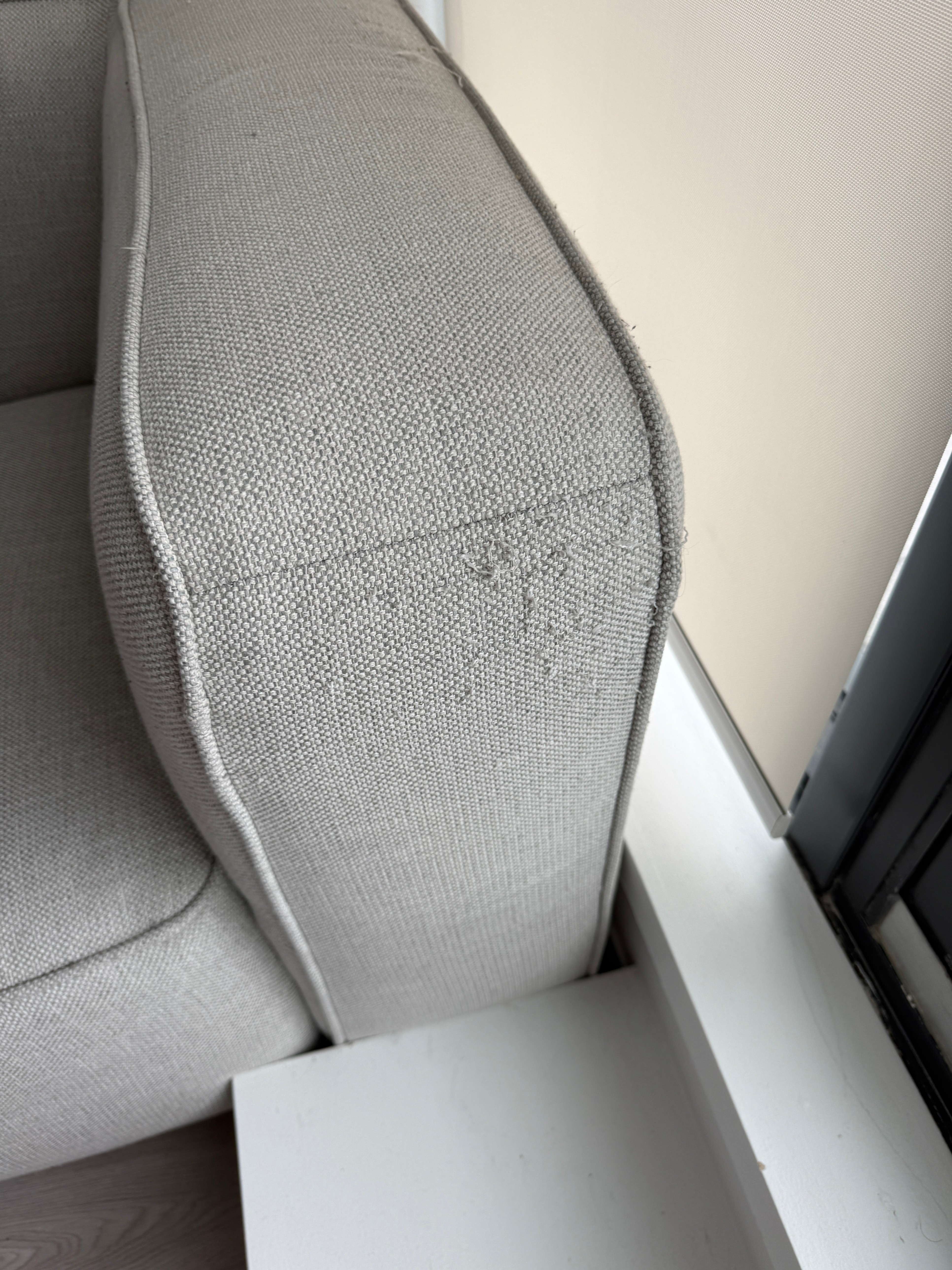 Beige CB2 Modern Low-Profile Sofa - photo 3