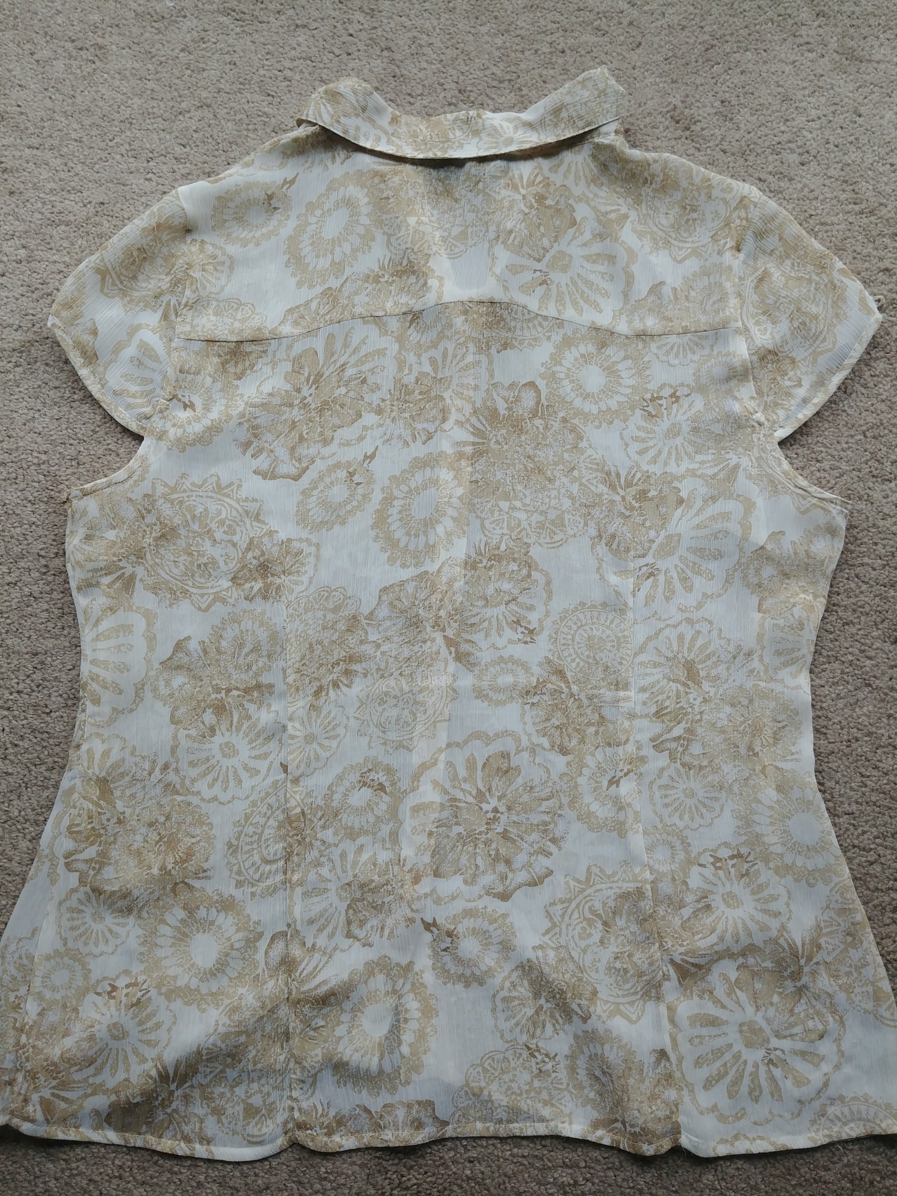 Reitman's Sheer Blouse, Large, Cap Sleeves, Like new - photo 4