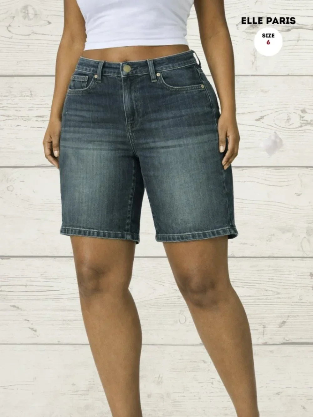 Elle Paris Denim Bermuda Shorts – Size 6