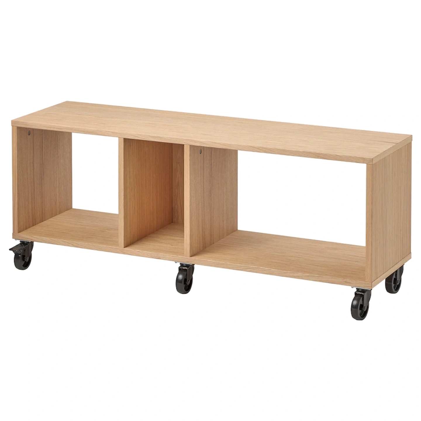 IKEA RÅVAROR Rolling Bench/Shelf on Castors – Oak Veneer