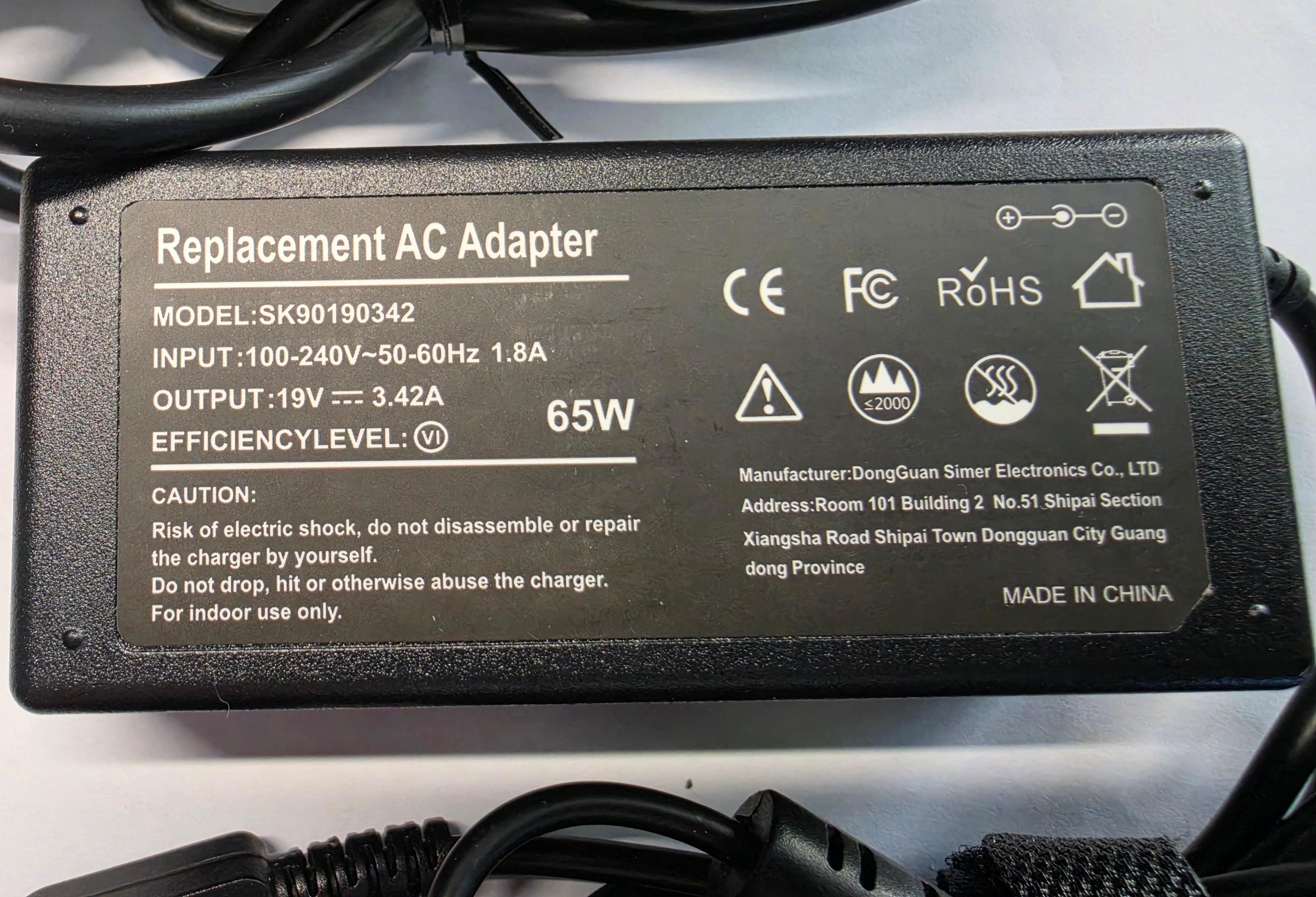 65W Charger ASUS 19V 3.42A 3.0×1.1mm  – New Open Box - photo 4
