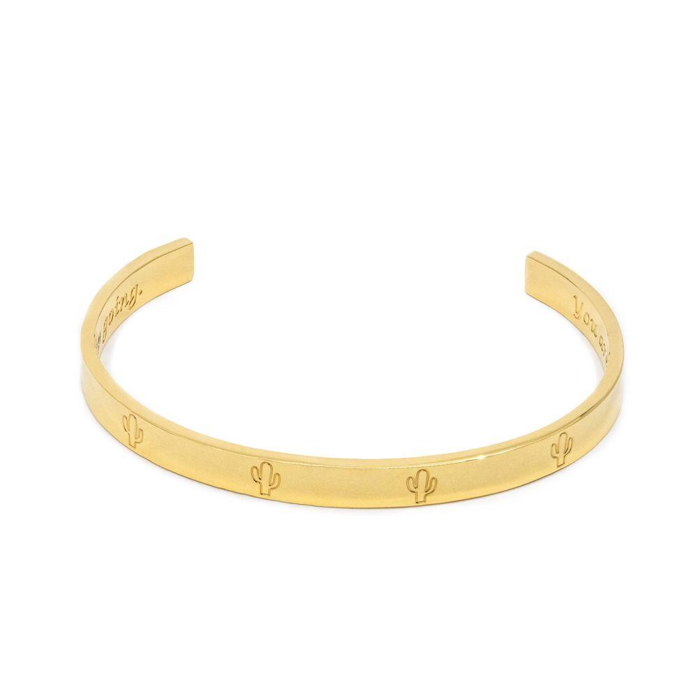 Non-Tarnish Adjustable Bracelet with Engraved Message