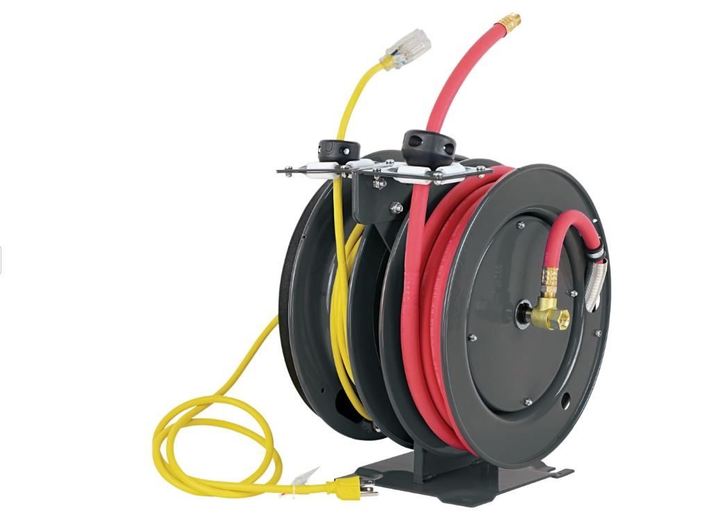 Dual Air Hose and Electric Cord Reel