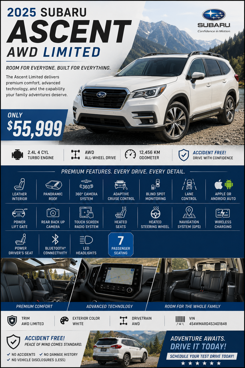 2025 Subaru Ascent Limited AWD