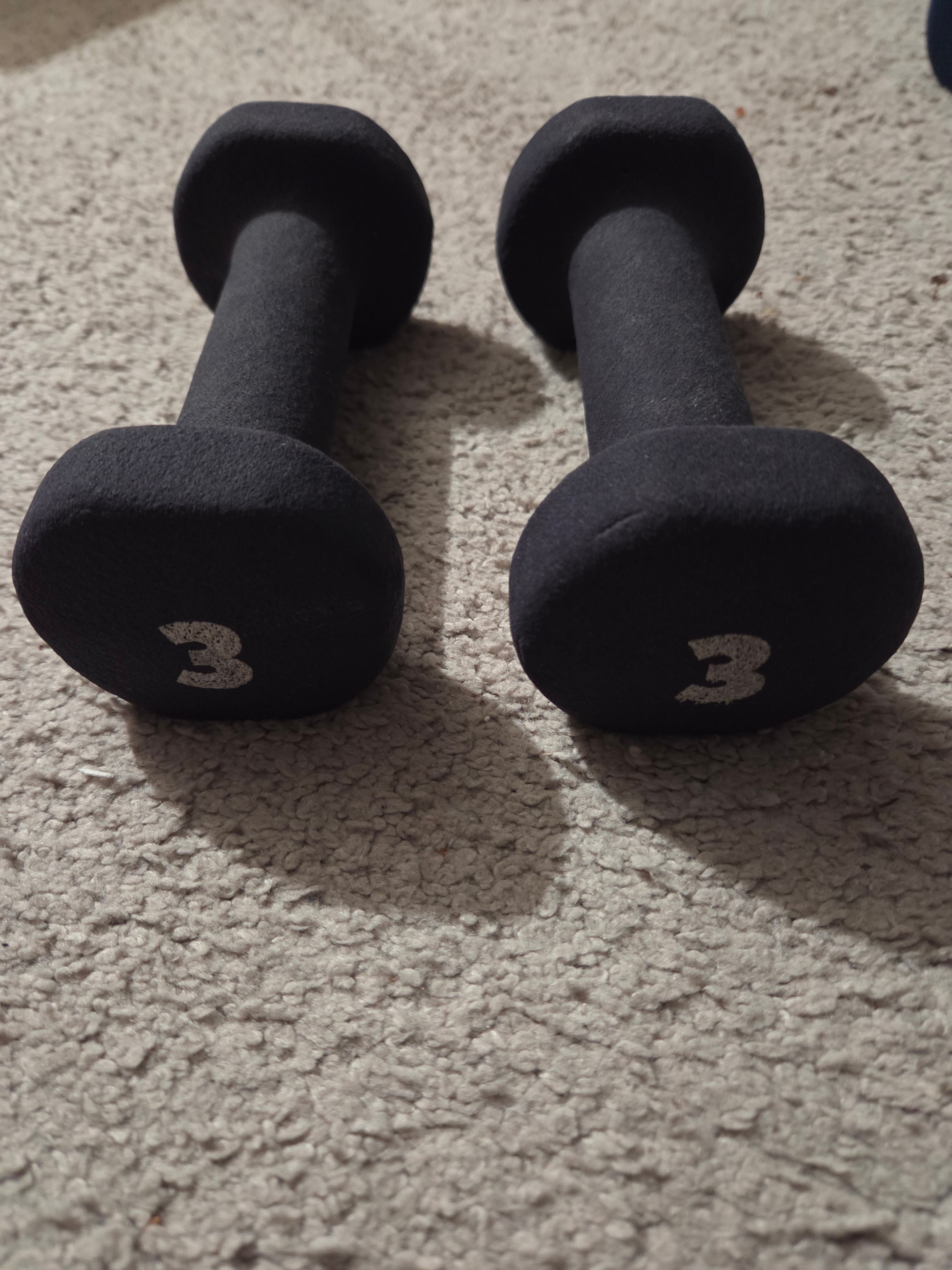 3 lb Neoprene Dumbbell Pair, Non-Slip Grip