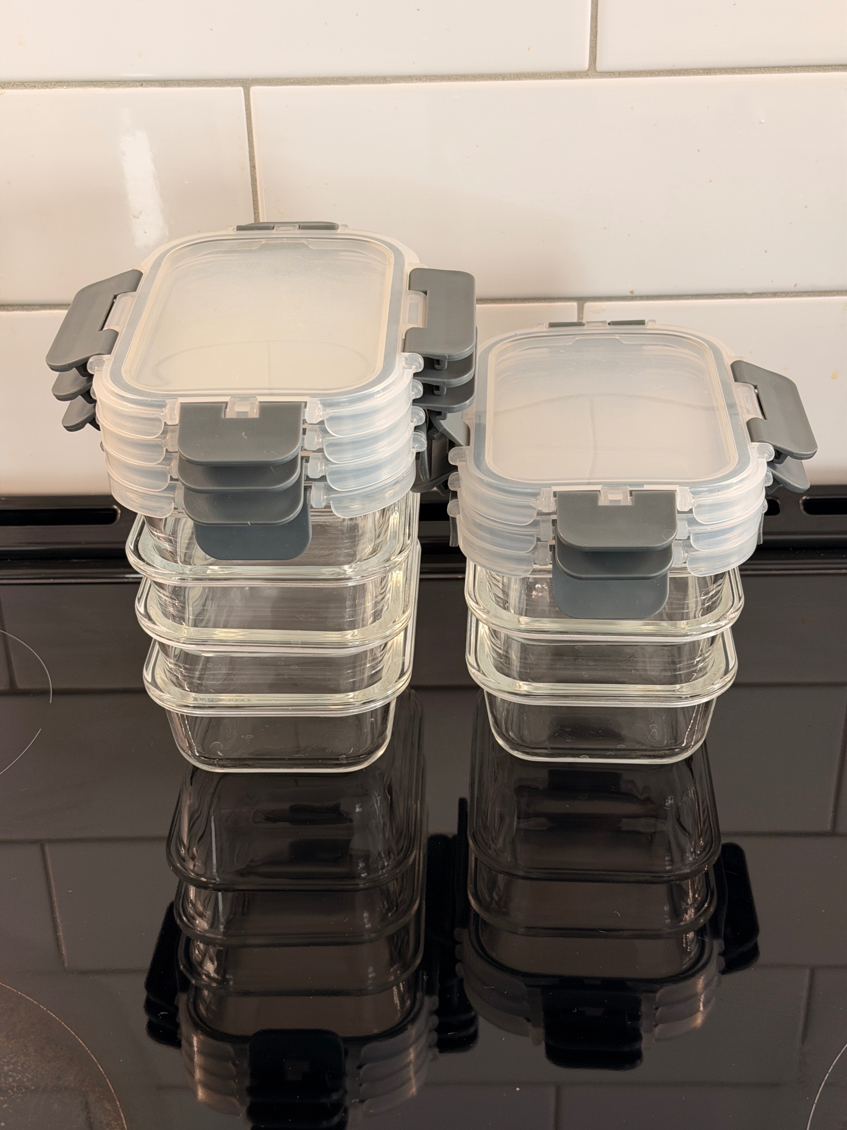 Glass leak proof food storage container, 370mL, set of 7 - photo 2