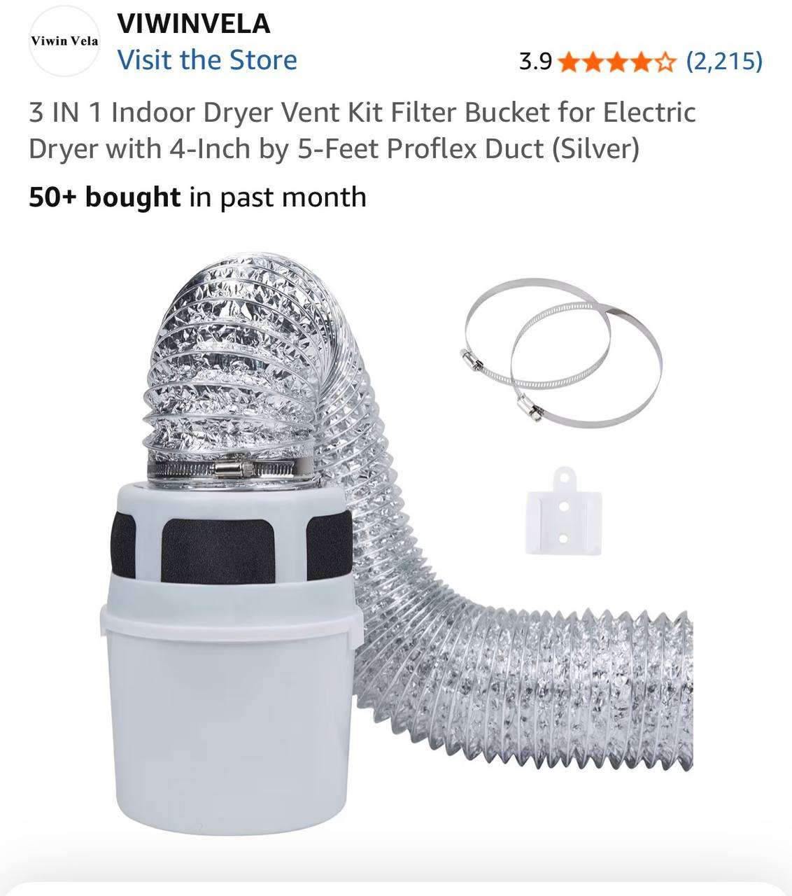 Costway Compact Electric Dryer + Indoor Vent Kit - photo 3
