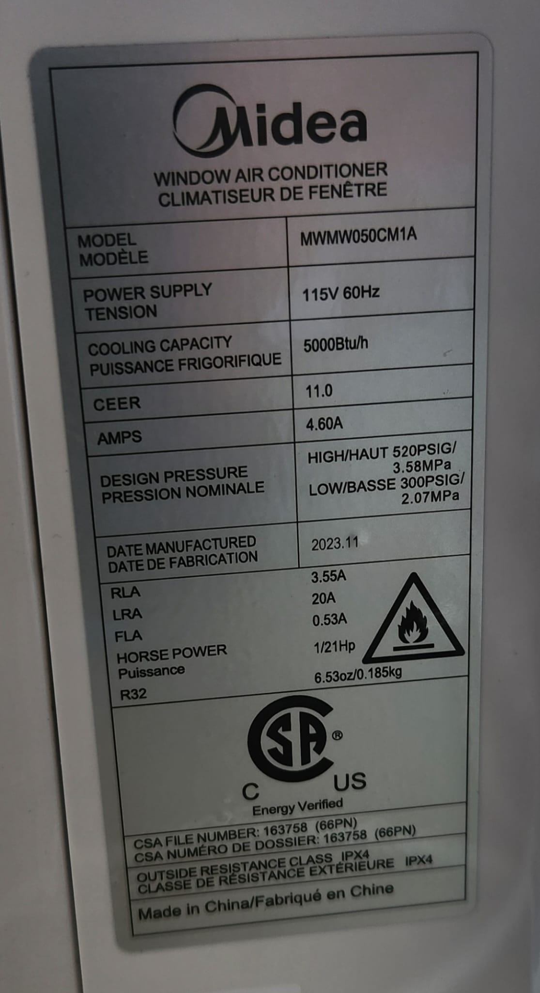 Midea 5000 BTU Window Air Conditioner – Works Perfectly - photo 3