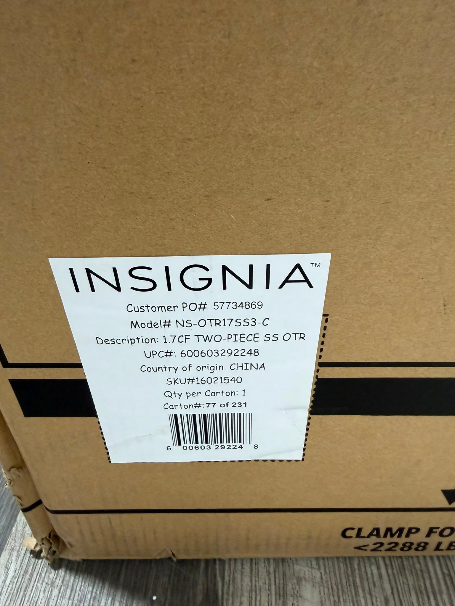 Insignia Over-the-Range Microwave 1.7 cu ft - photo 3