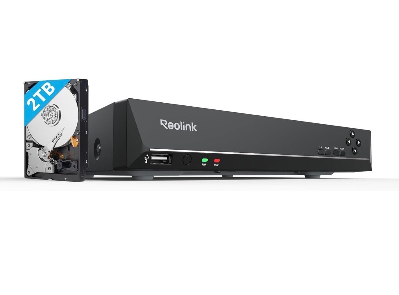 Reolink NVR 8 Channel Network Video Recorder 2TB PoE IP 24/7 Rec
