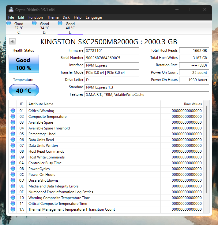 Kingston KC2500 NVMe SSD 2TB - photo 2