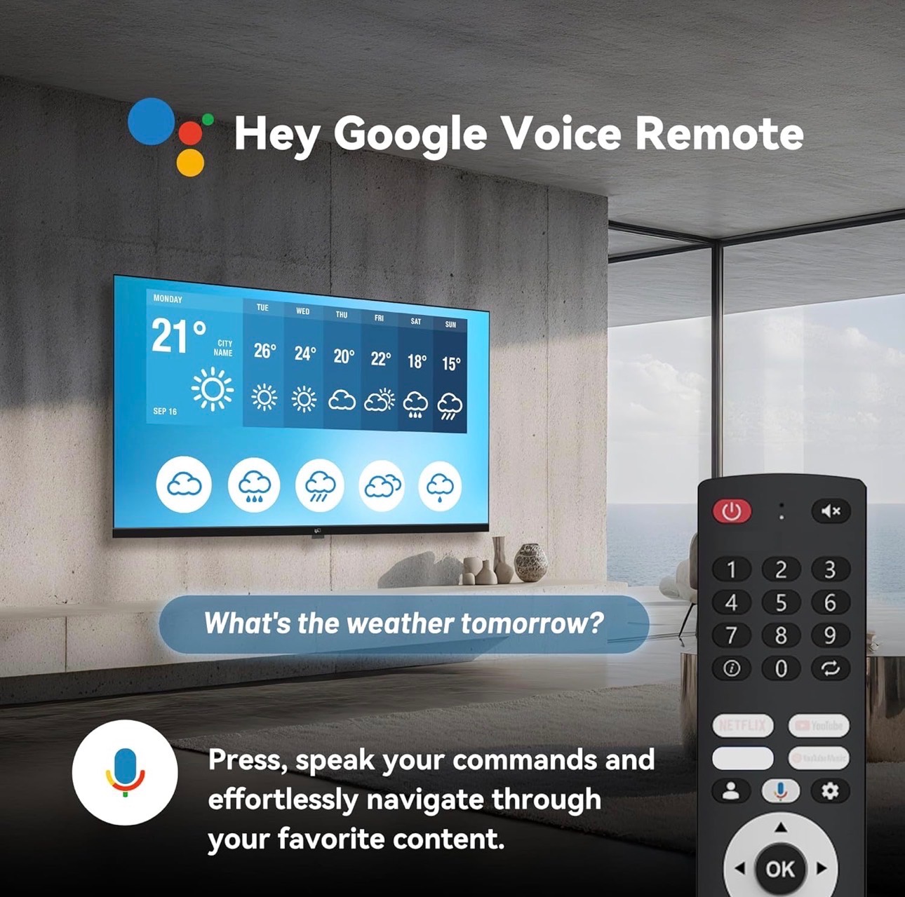 NEW: 43" Smart Google TV & Cast Dolby HDR10 Voice Remote