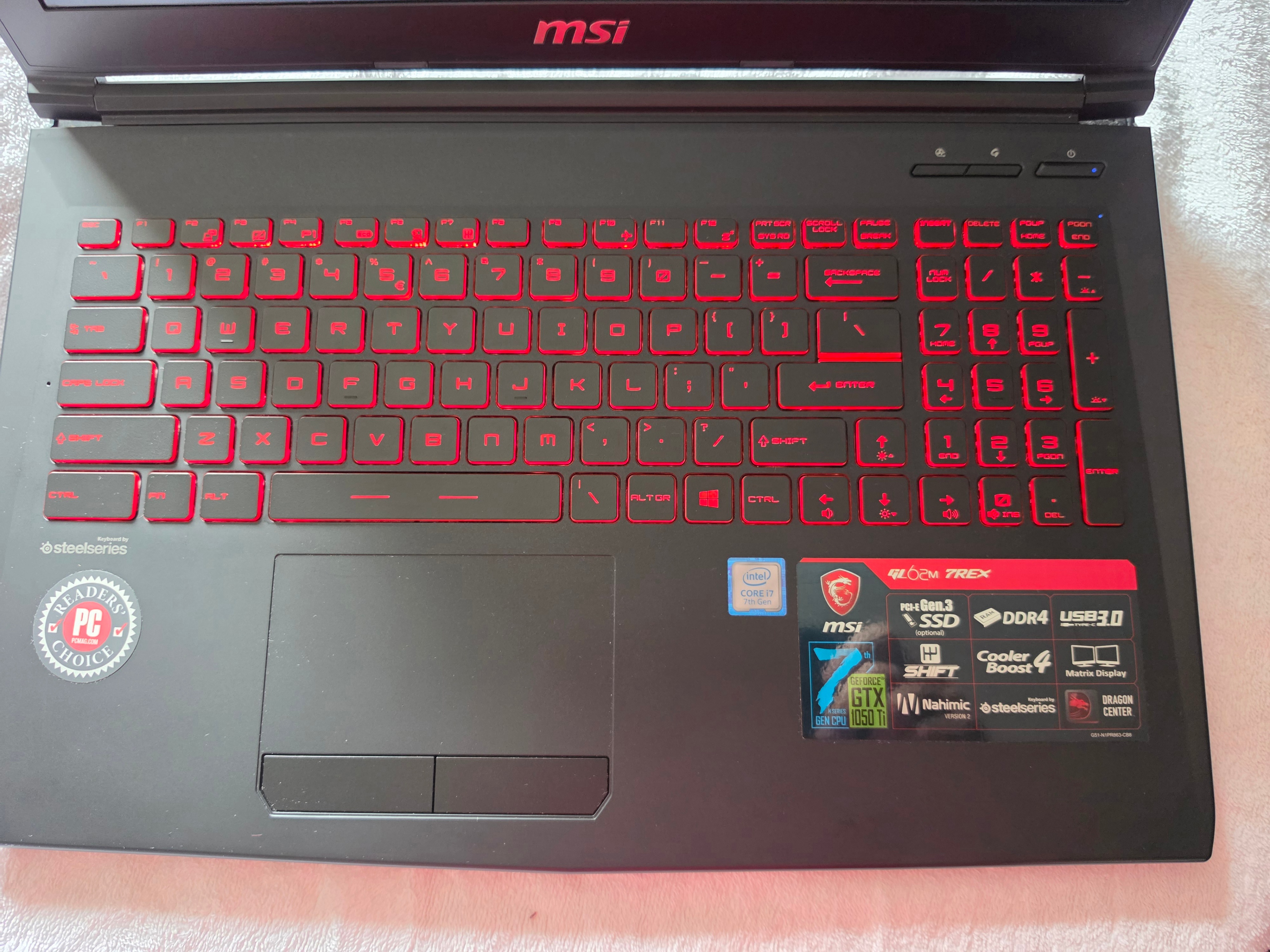 MSI GL62M 7REX Core i7 GTX 1050 Ti 16GB  256GB SSD + 750GB HDD - photo 4
