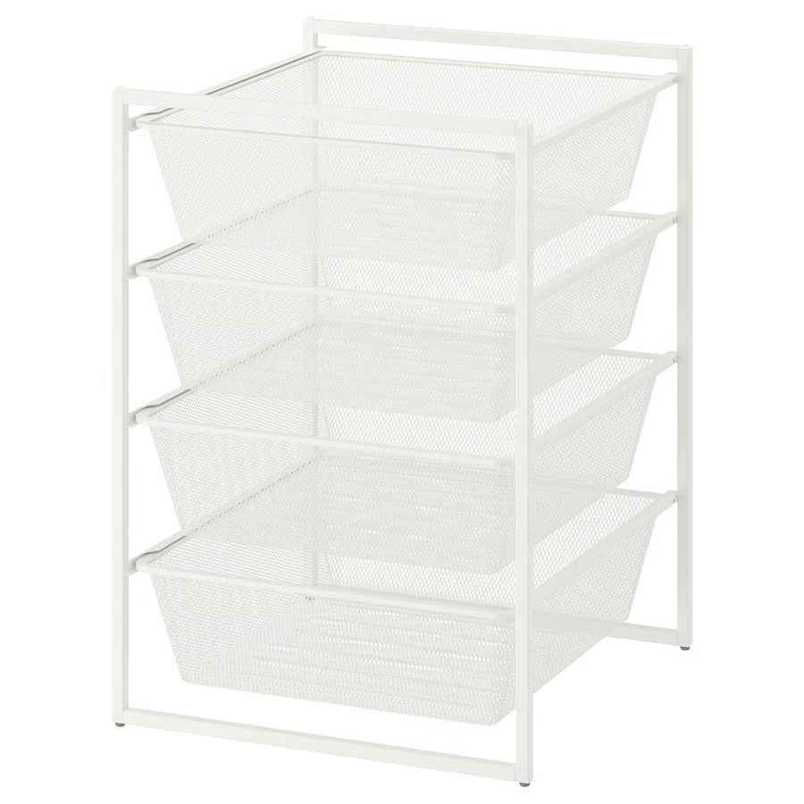 IKEA JONAXEL Storage Unit with Top Shelf – White