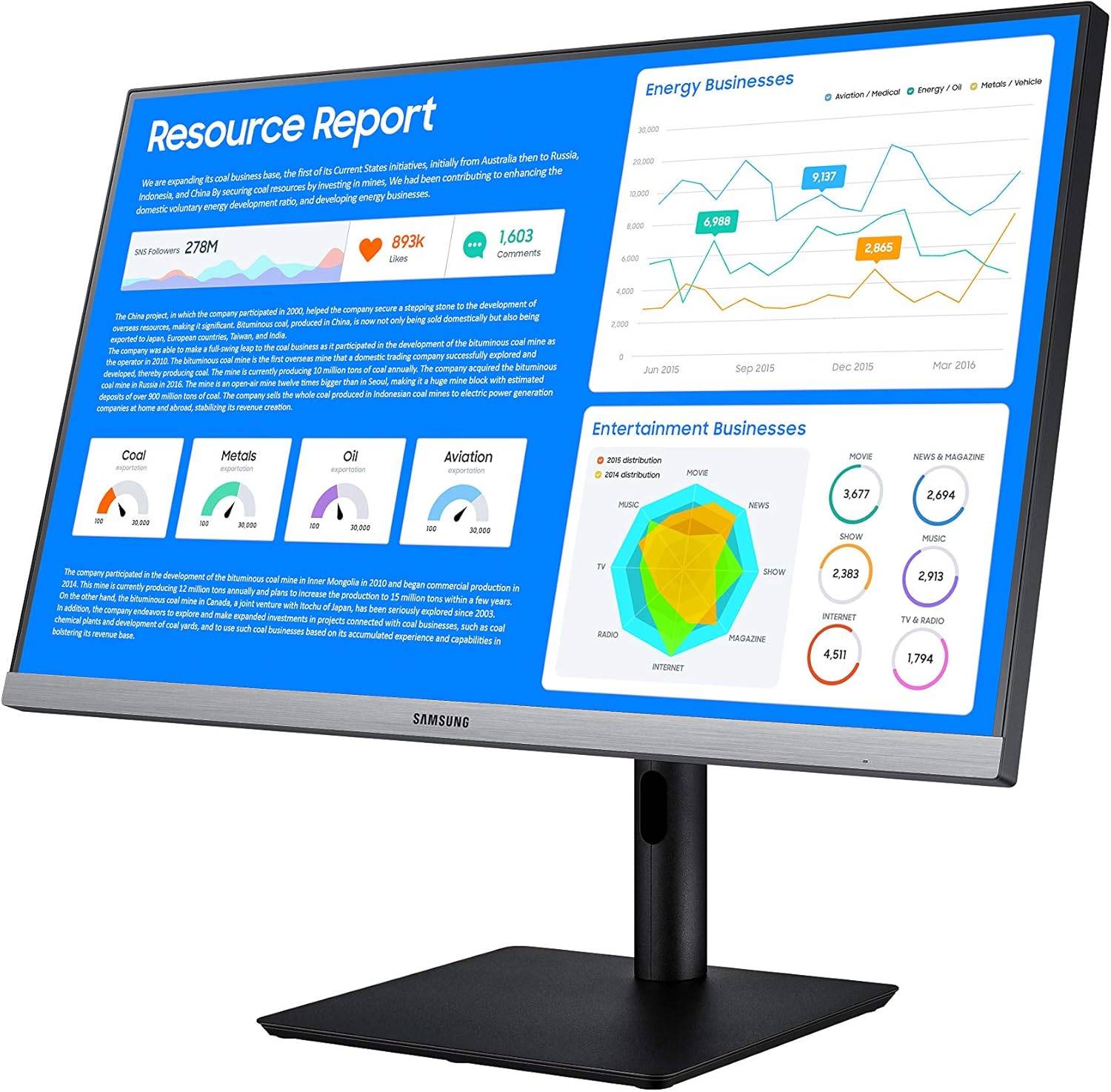 Samsung Business SR650 Series 24 inch IPS 1080p 75Hz Monitor - photo 4