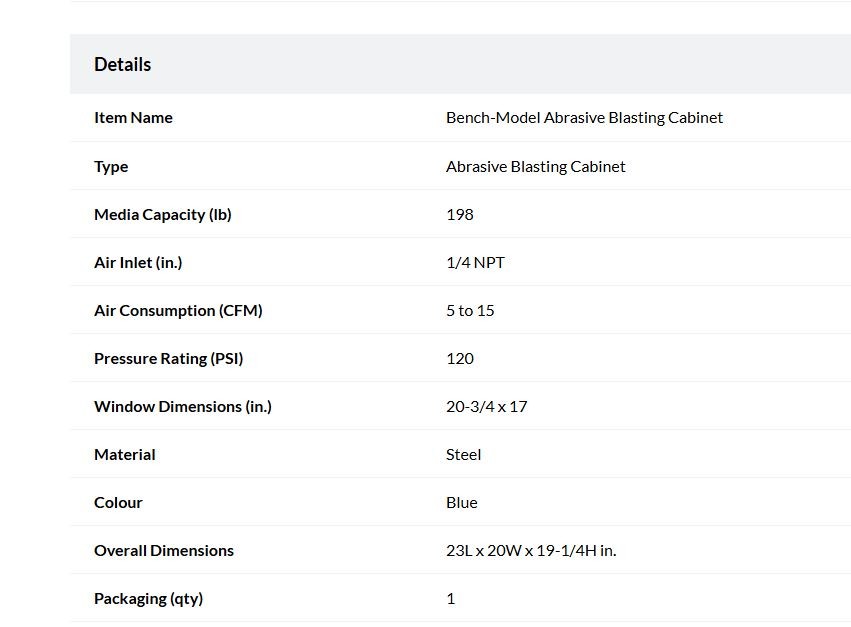 Bench-Model Abrasive Blasting Cabinet - photo 4