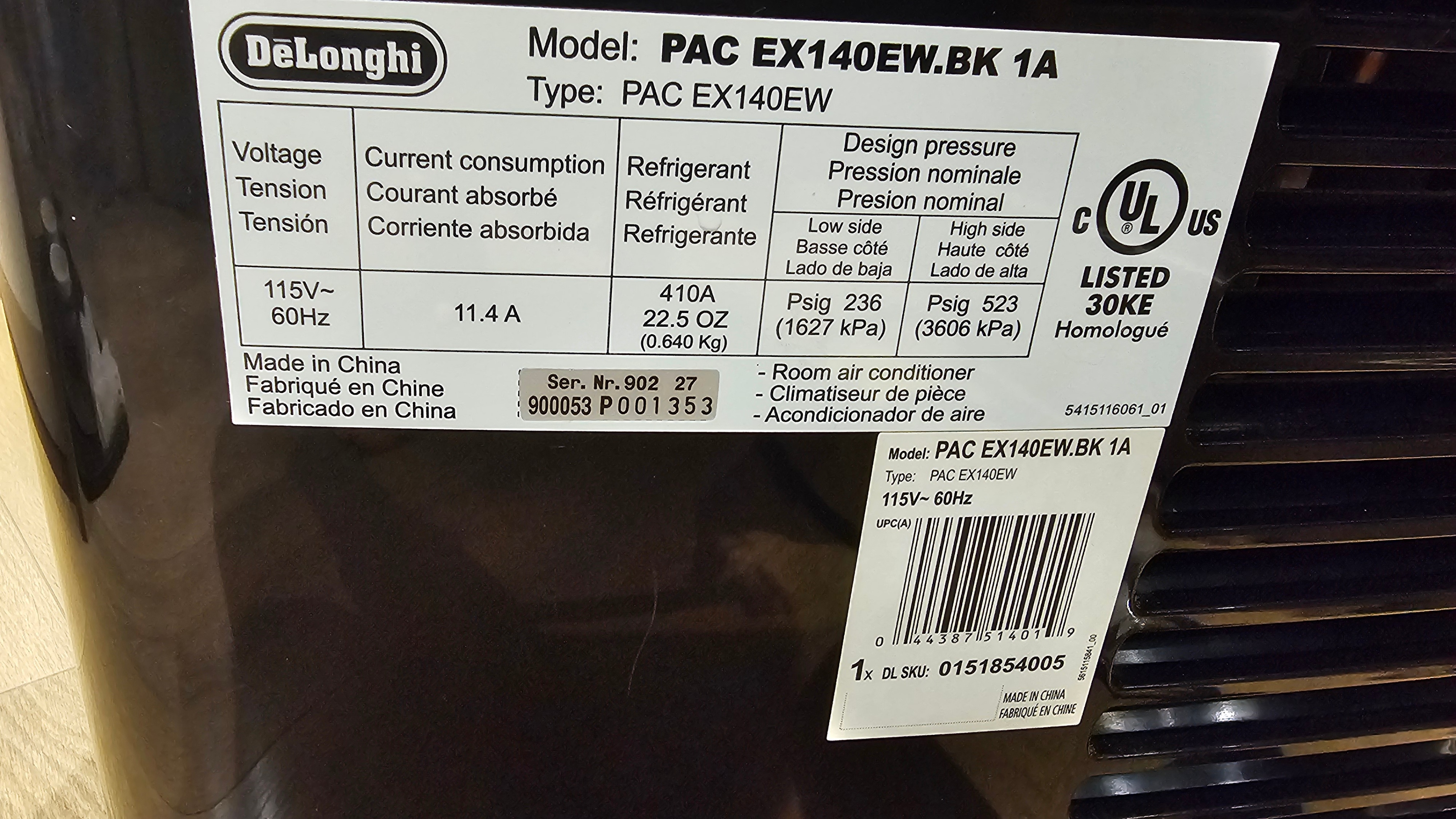 Delonghi Pinguino Portable AC - photo 5