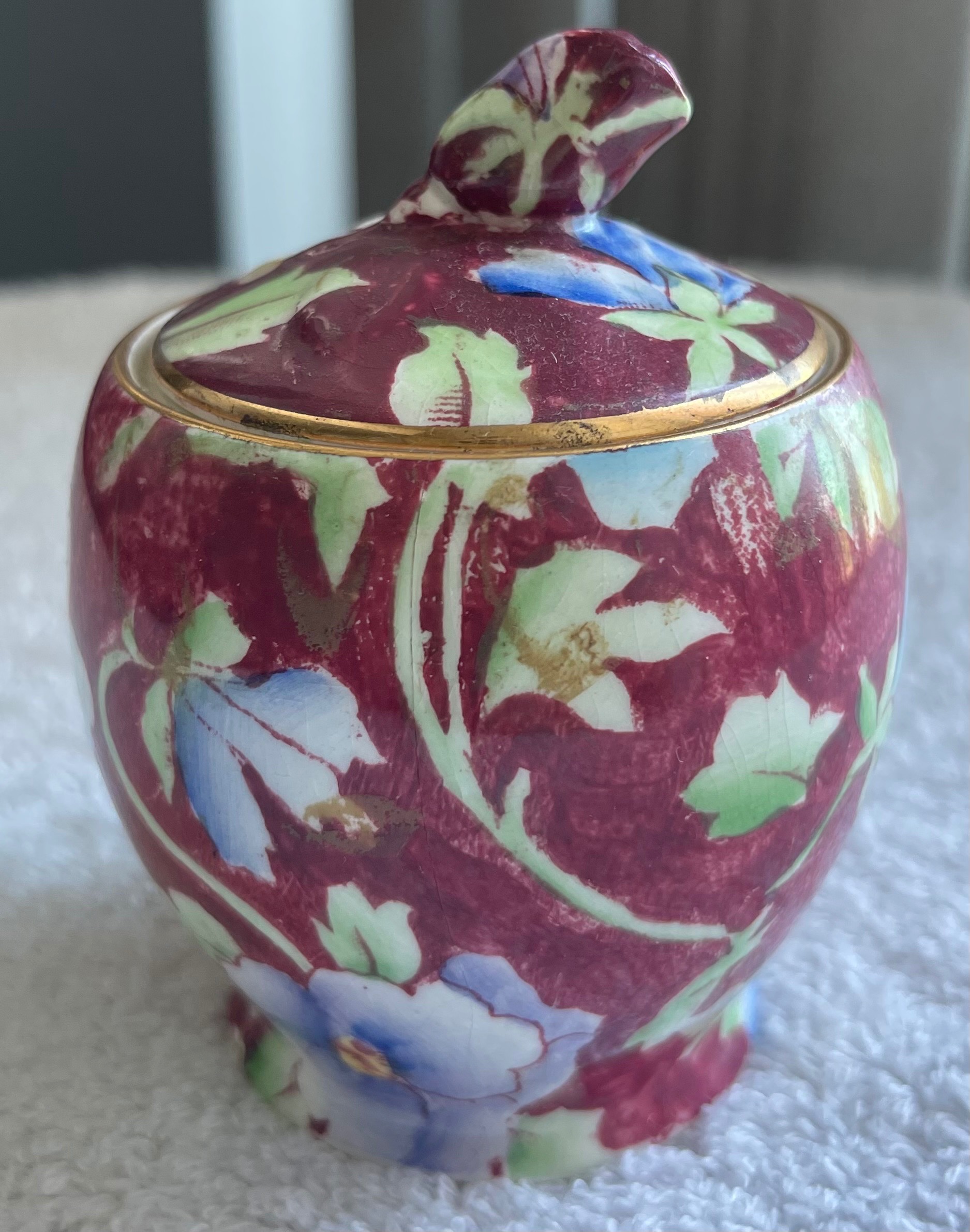 Vintage Royal Winton "June Festival" Covered Sugar Bowl