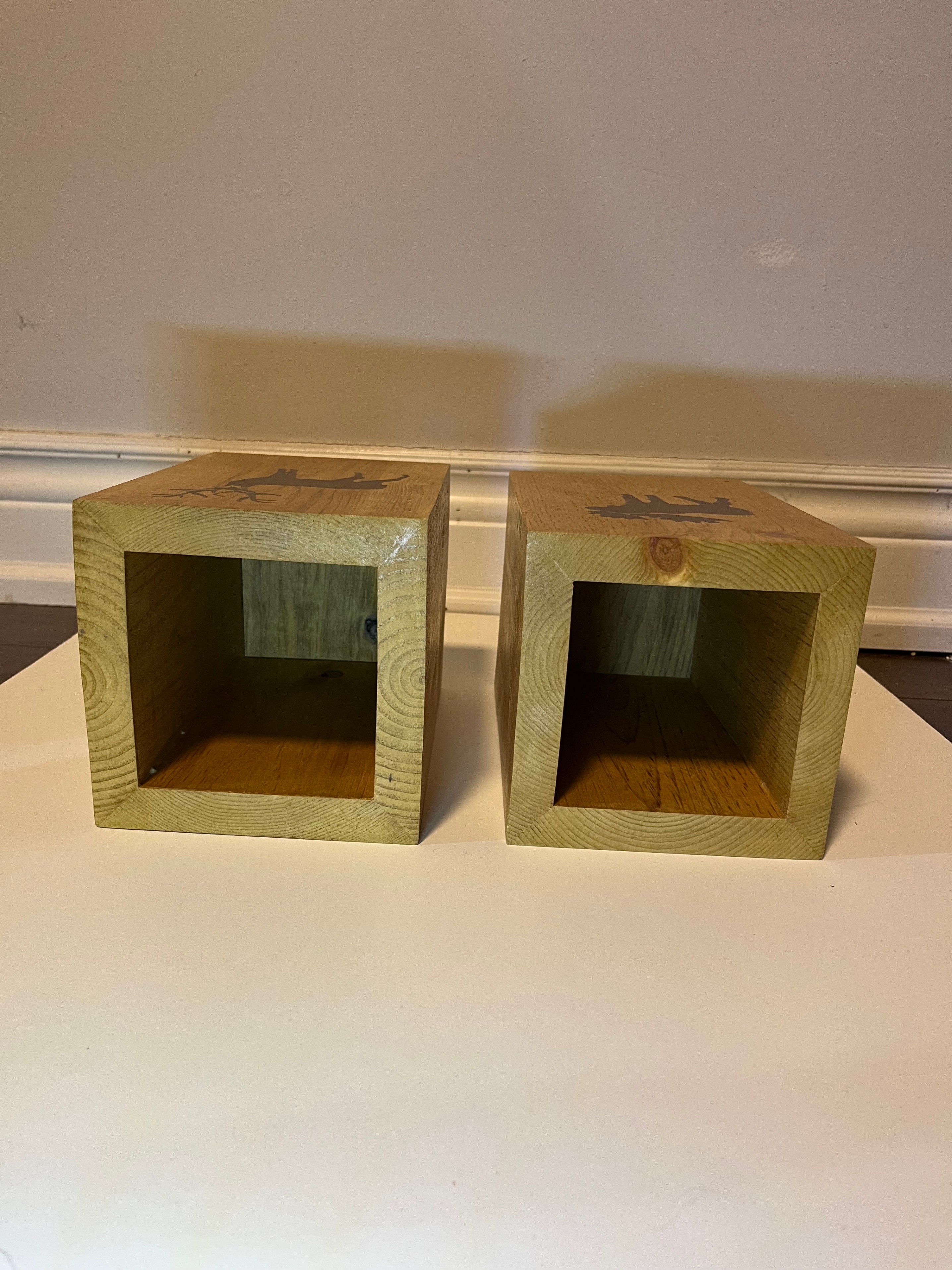 Rustic Solid Wood Decorative Box Holders Set (Deer & Moose) - photo 2