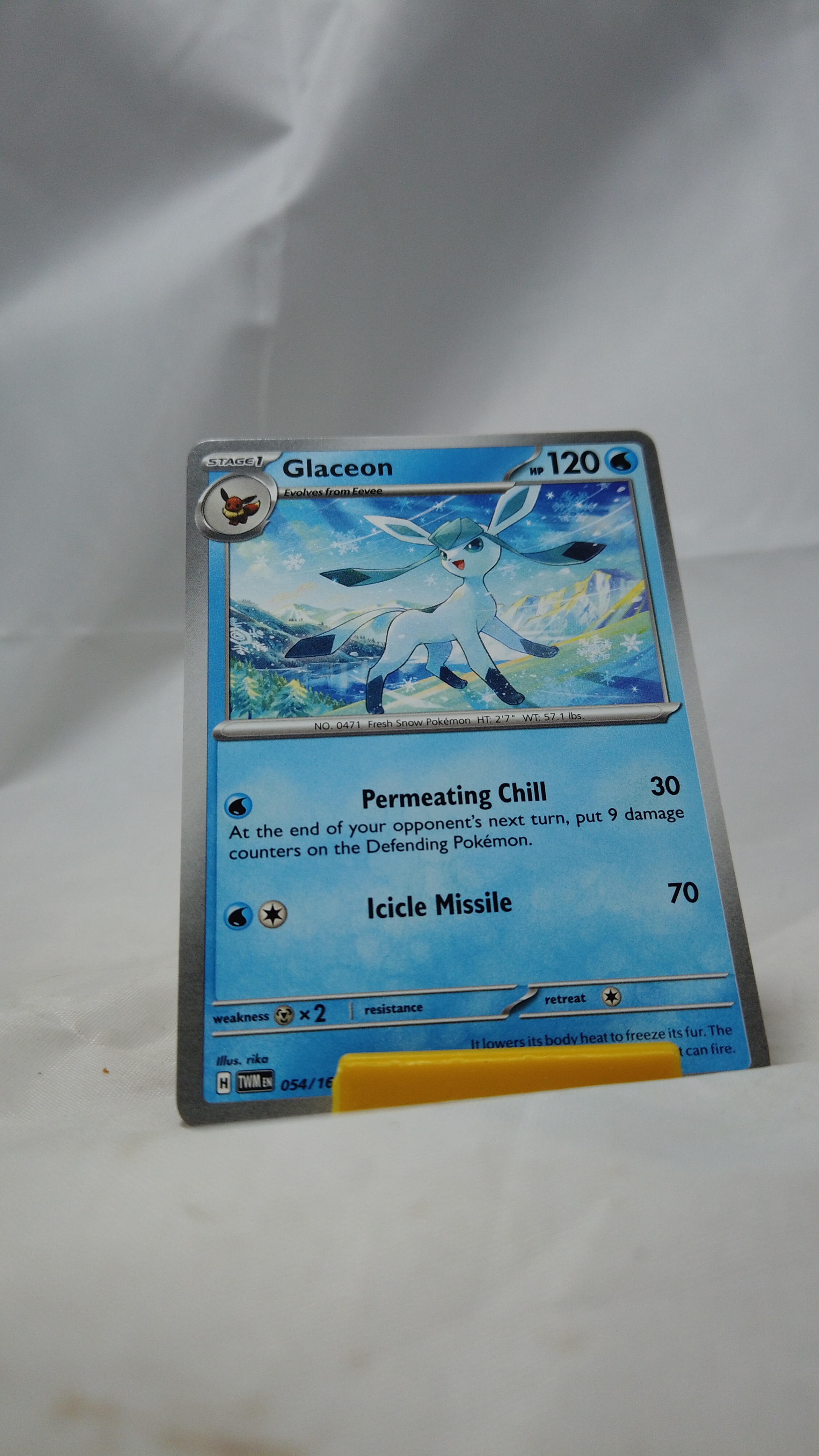 Pokemon Glaceon 54/167 Twilight Masquerade Uncommon NM