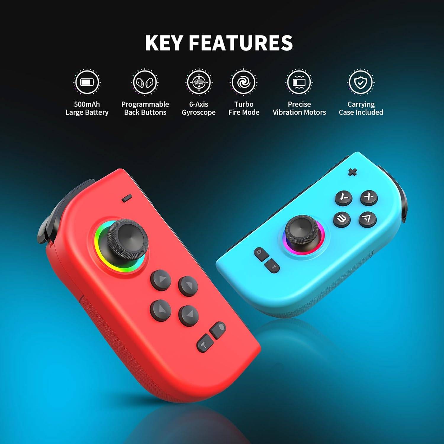 Nintendo Switch Compatible Wireless L & R Controllers - photo 2