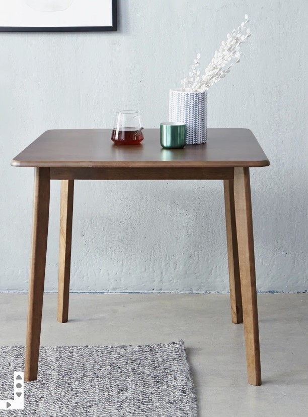 BRAND NEW Square Walnut Dining Table - 27.6" x 27.6"
