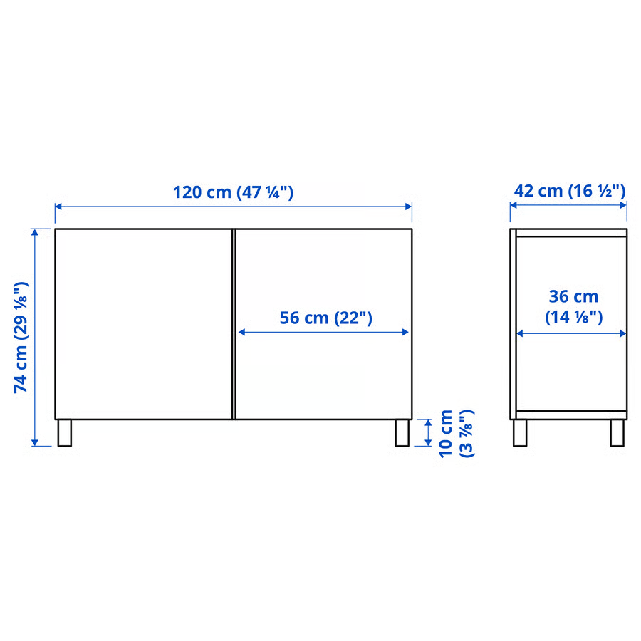 IKEA BESTÅ Storage Cabinet – White (x2 available) - photo 3