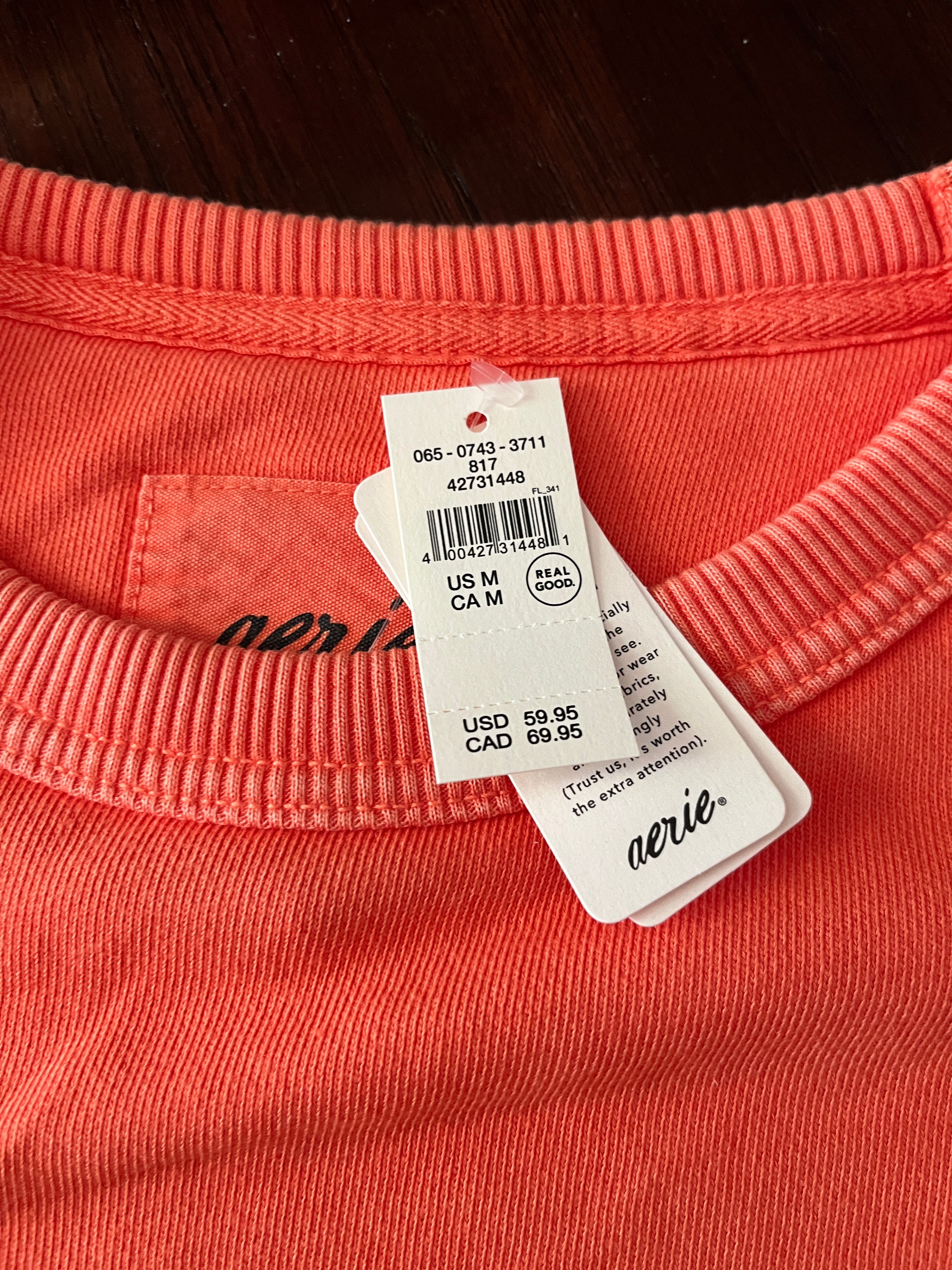 Aerie Orange Crewneck Sweatshirt - photo 3