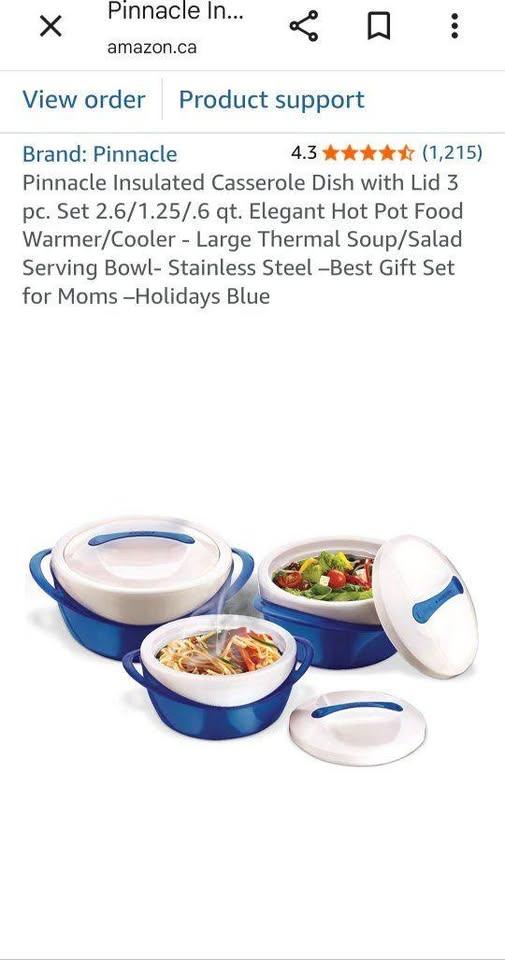 Pinnacle Insulated Stainless Steel Serving Bowl Set - photo 2