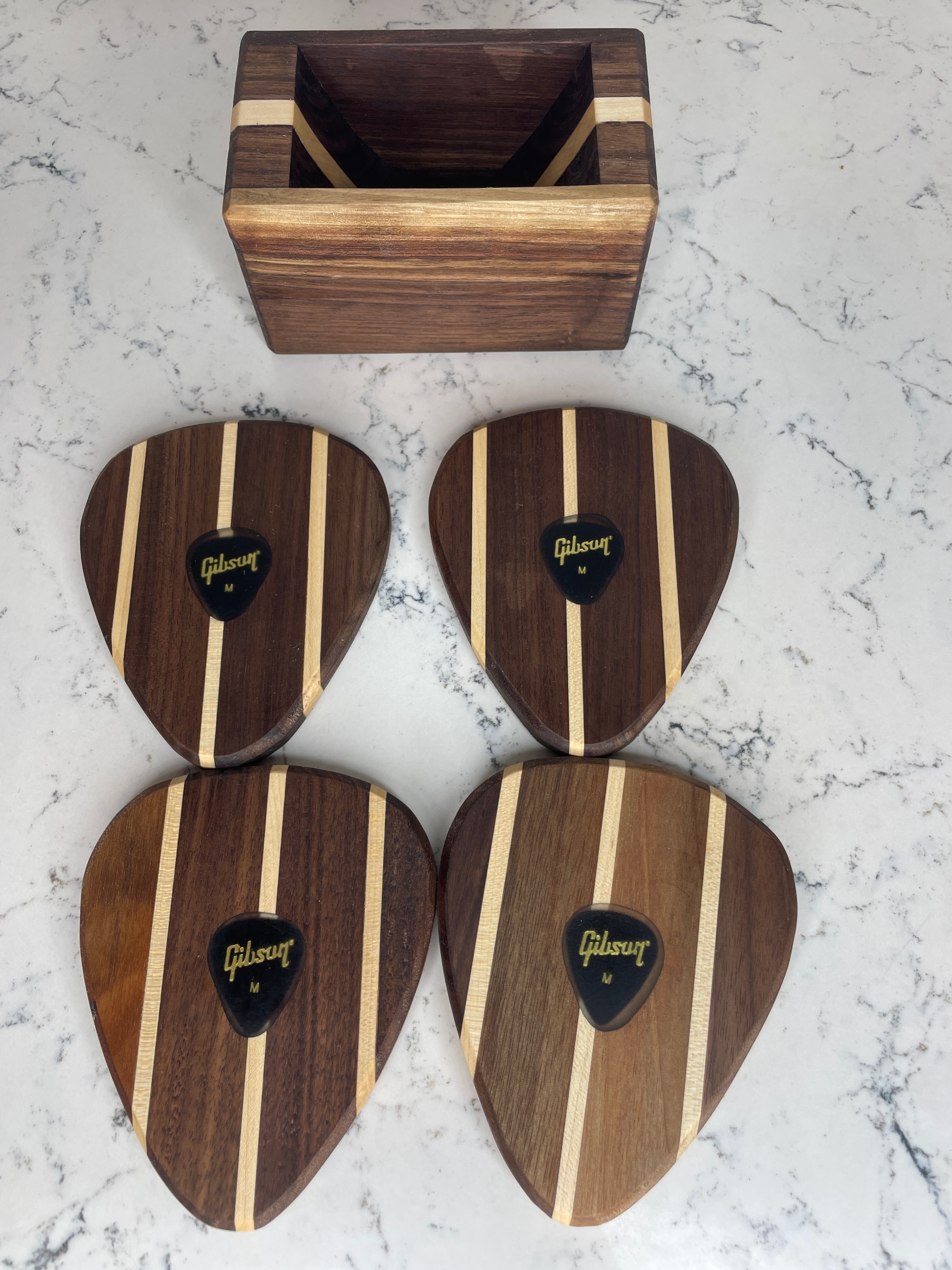 “Pick-in-Pick” Guitar Pick Wooden Coasters - photo 4