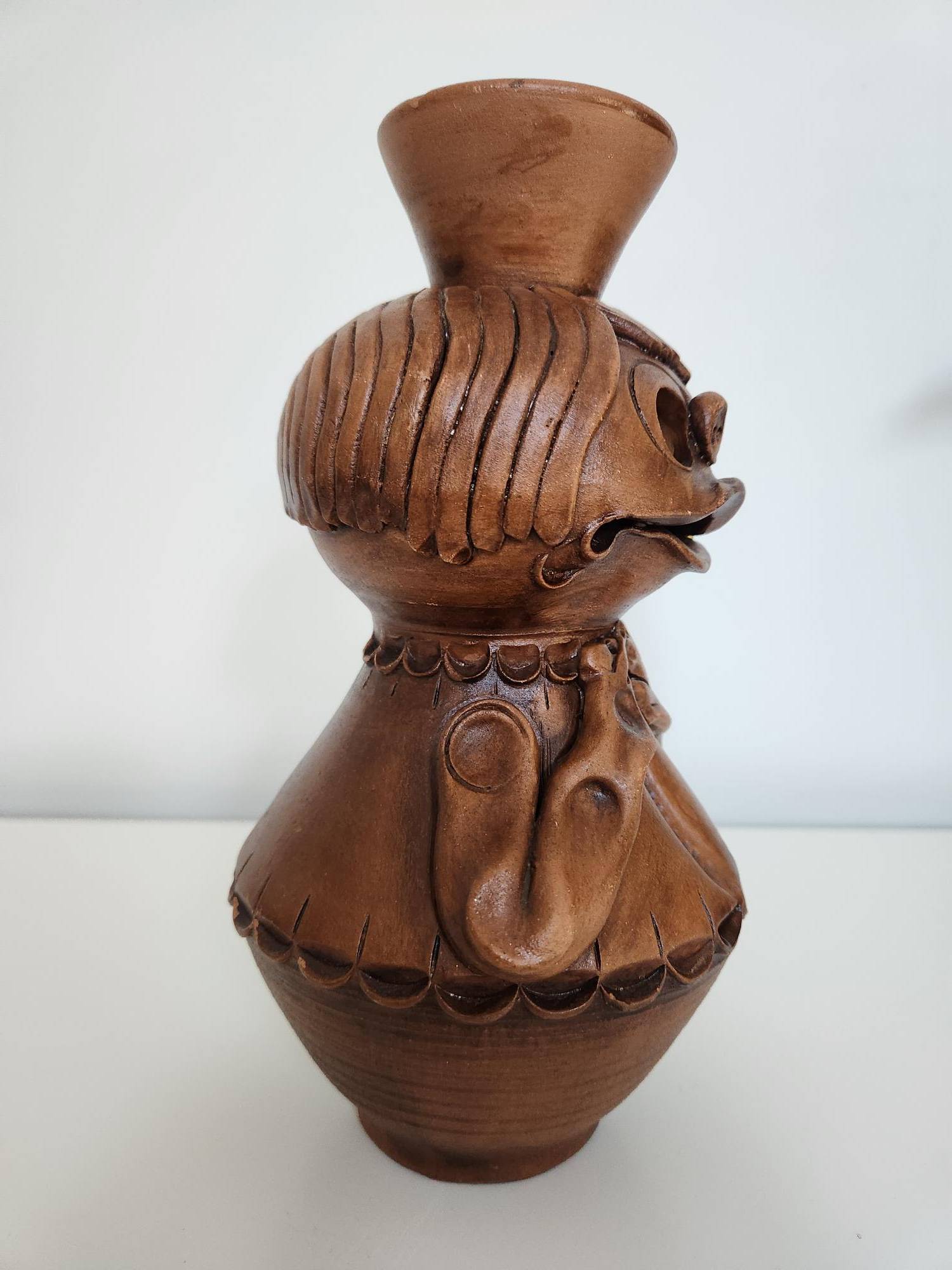 Possibly Haunted - Romanian Figural Pottery Vase, Marked - photo 3