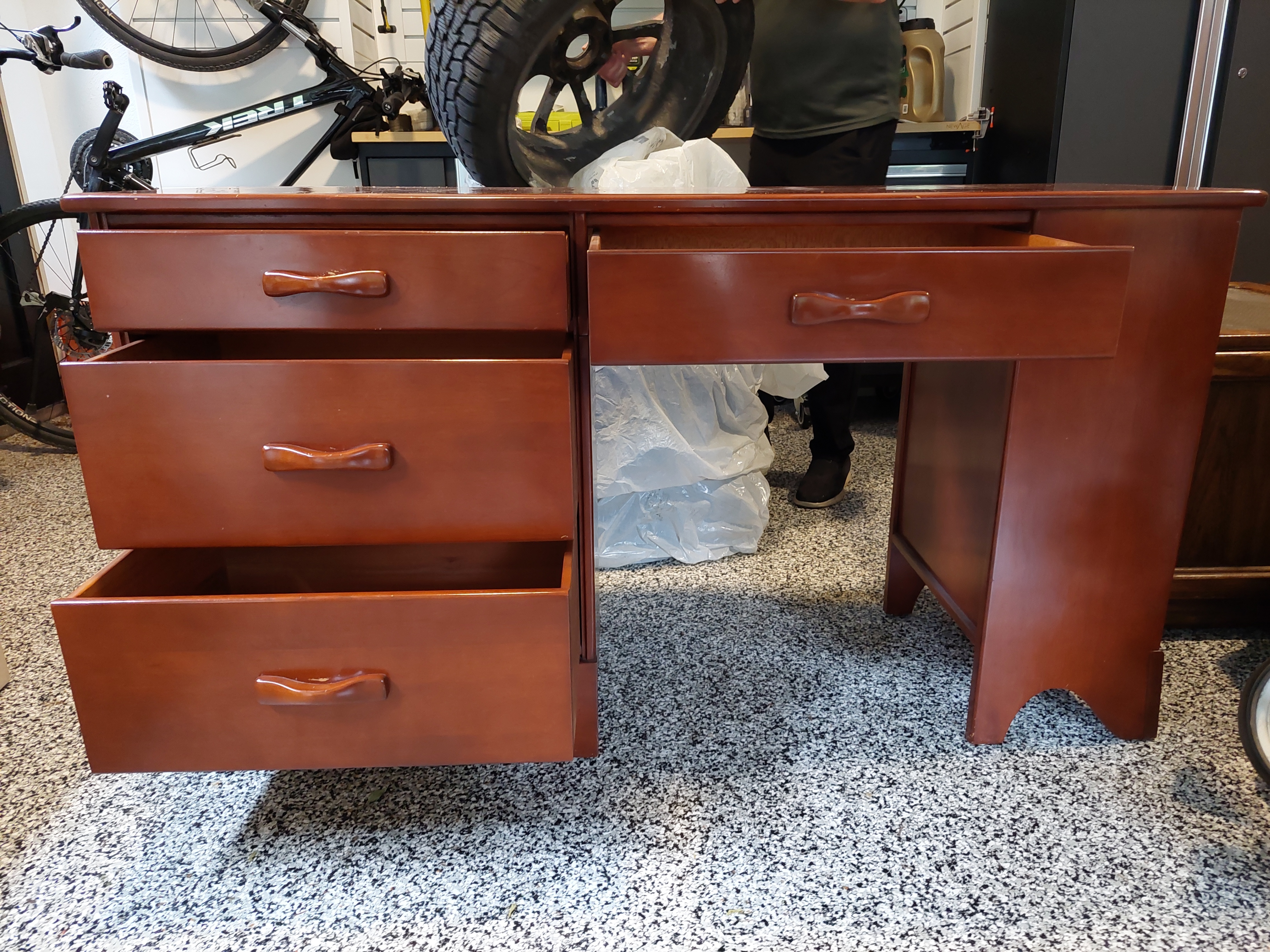 Wooden Desk with Drawers - photo 4