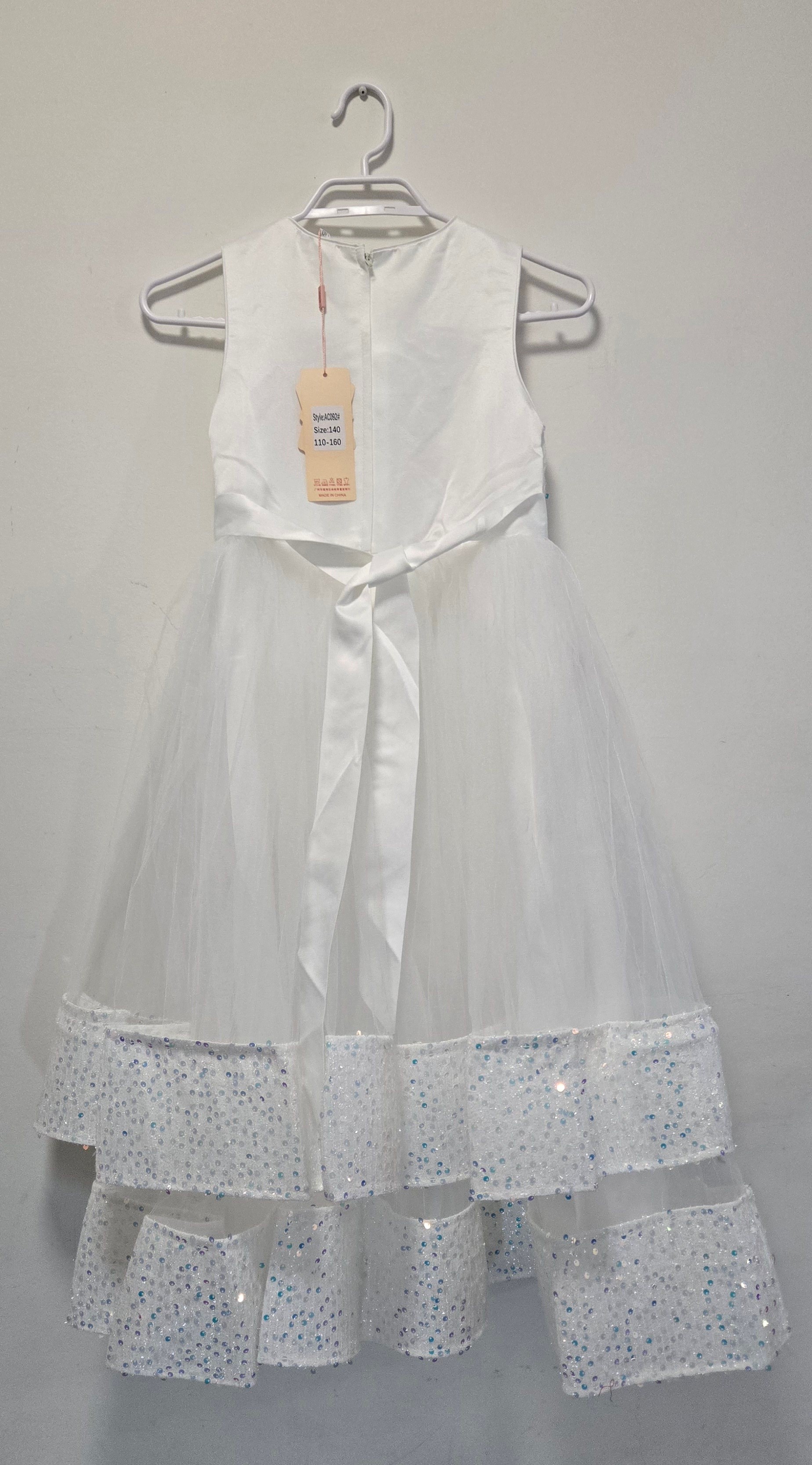 White Sequin Tulle Dress - photo 3