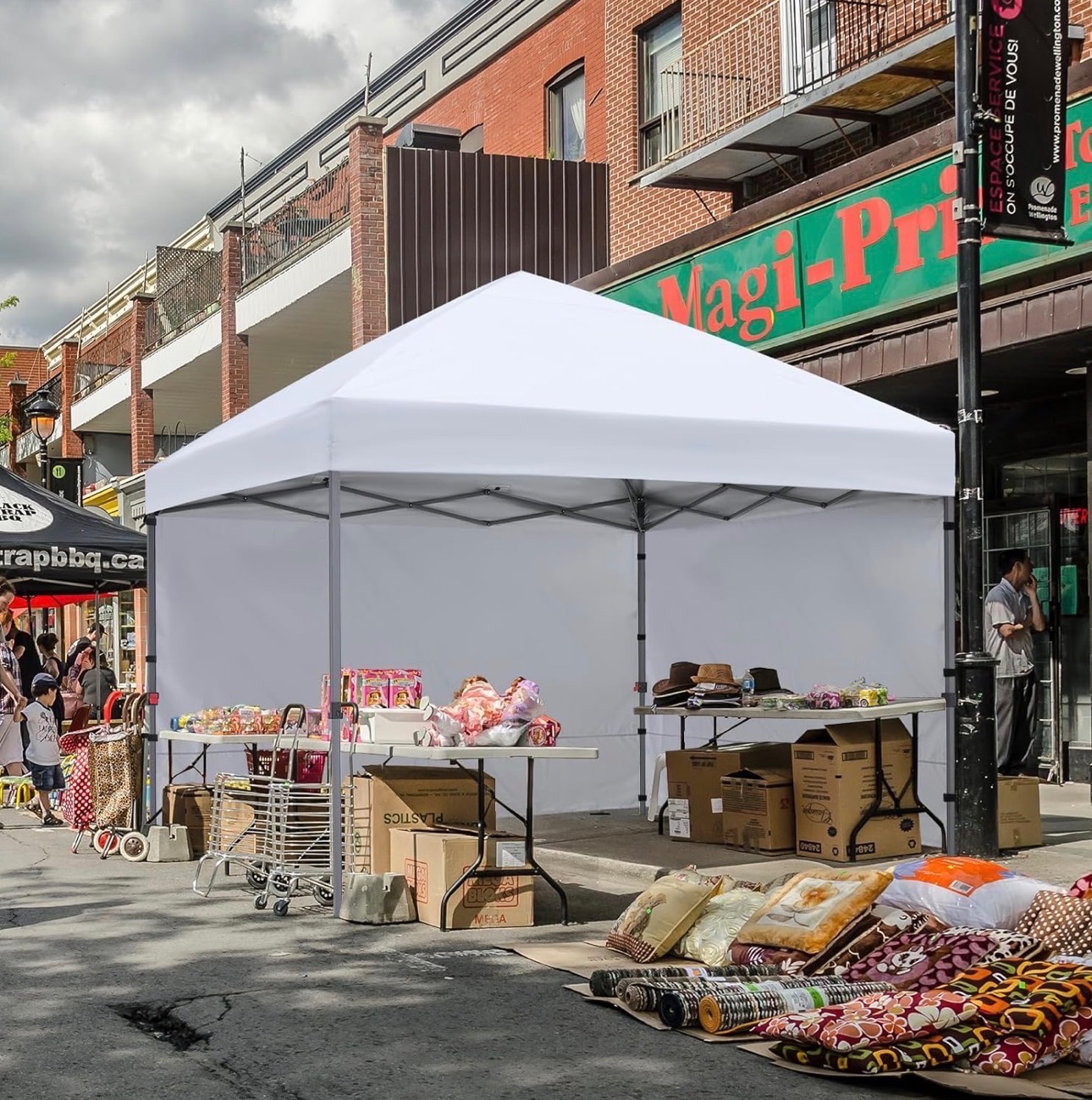 Pop Up Canopy Tent 8x8ft 2 Sidewalls High Quality UV Protection
