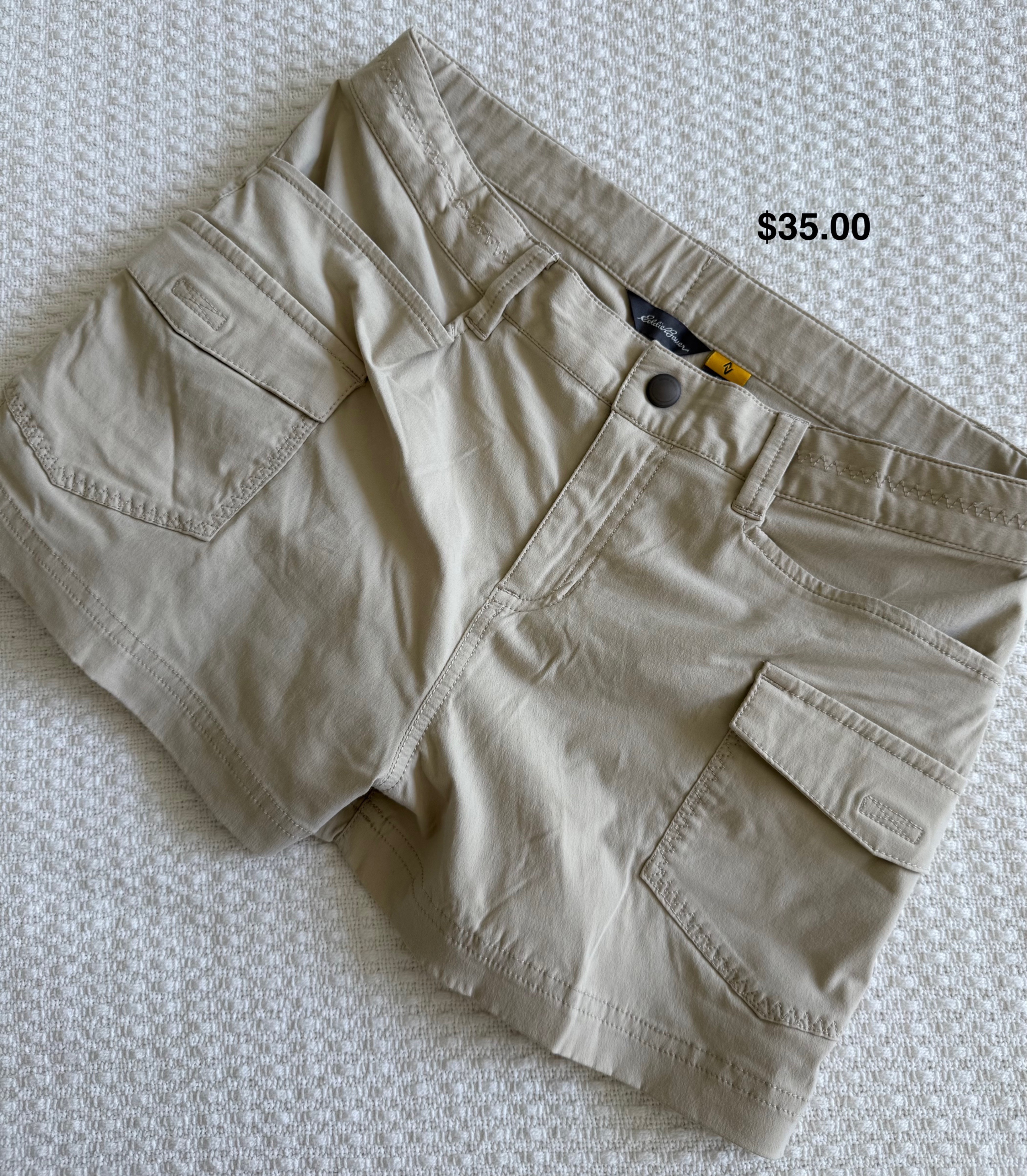 Eddie Bauer Khaki Cargo Shorts Size 8