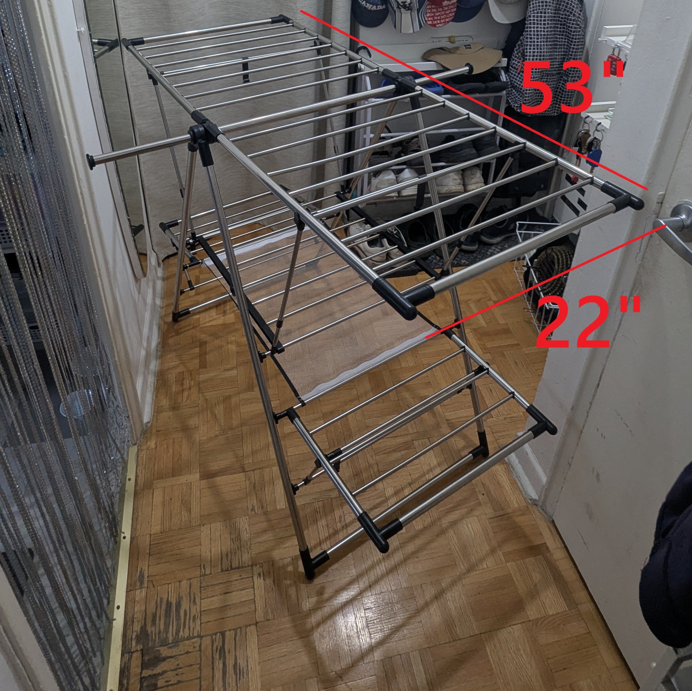 NEW BIG 2-Tier Folding Clothes Drying Rack Laundry Multi-level