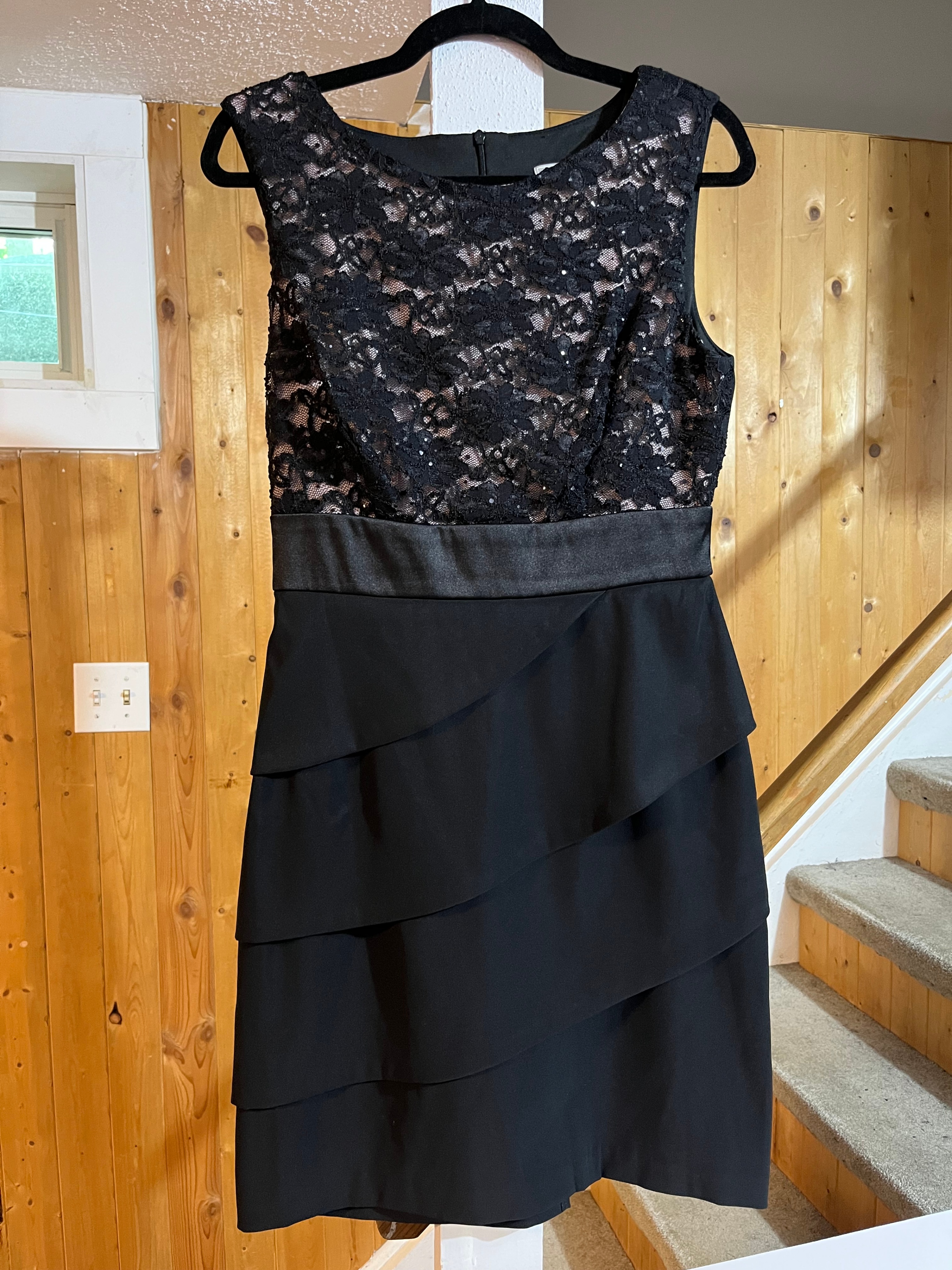 Laura Black Lace Cocktail Dress – Size 8