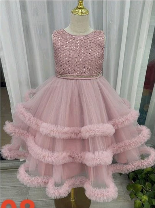 AASHABELLER Pink Sequin Tulle Dress : 9708