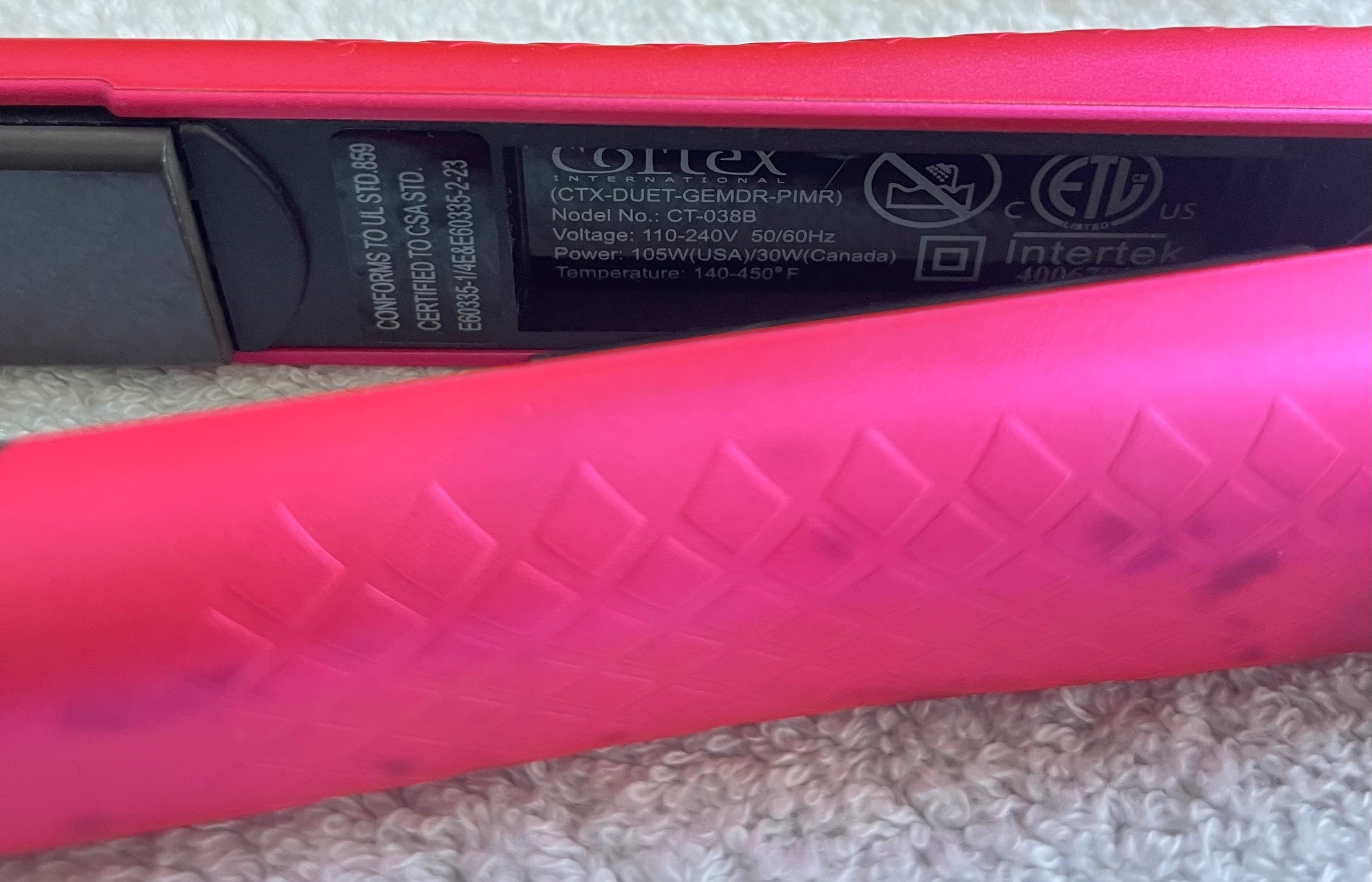 Hot Pink Cortex Hair Straightener with Travel Bag – Working - photo 4