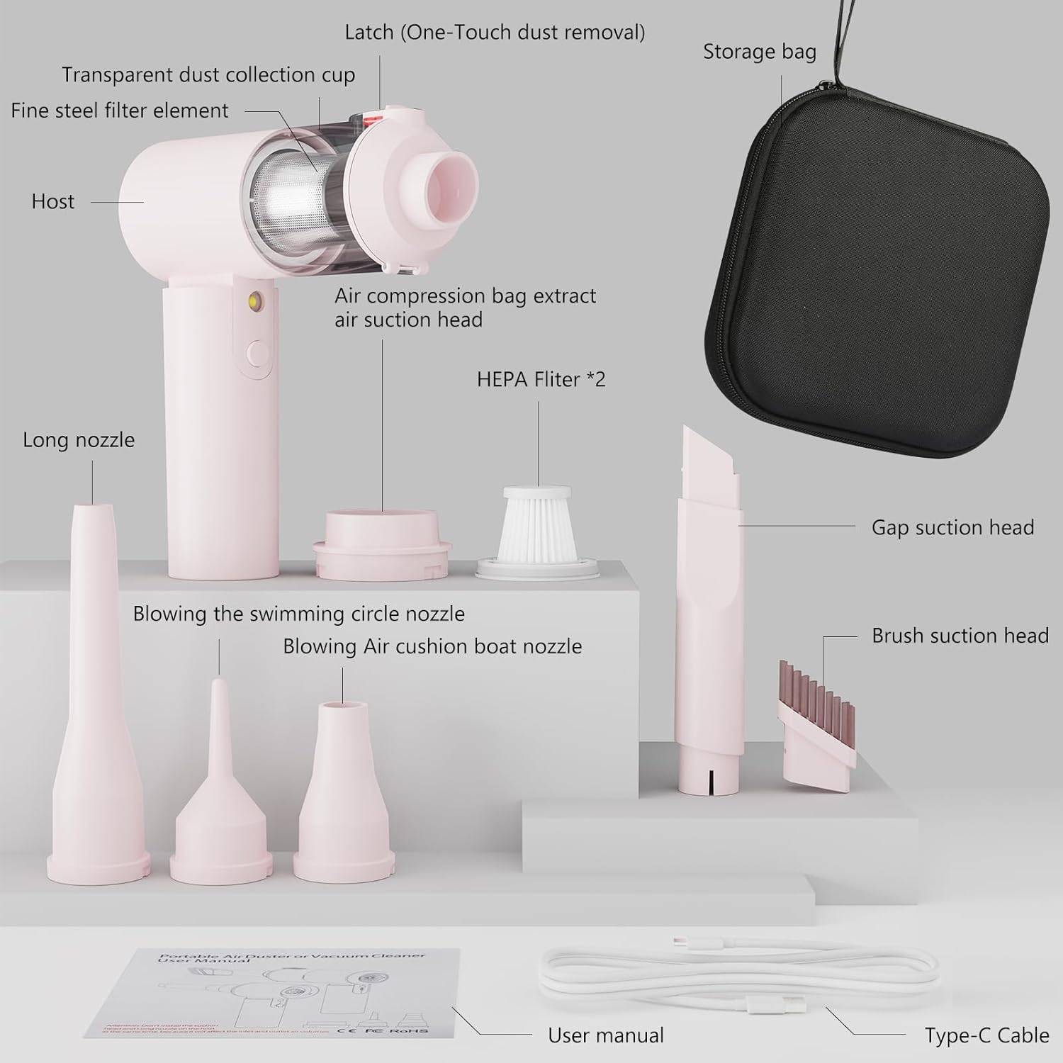 3-in-1 Portable Air Duster and Vacuum Cleaner - photo 2