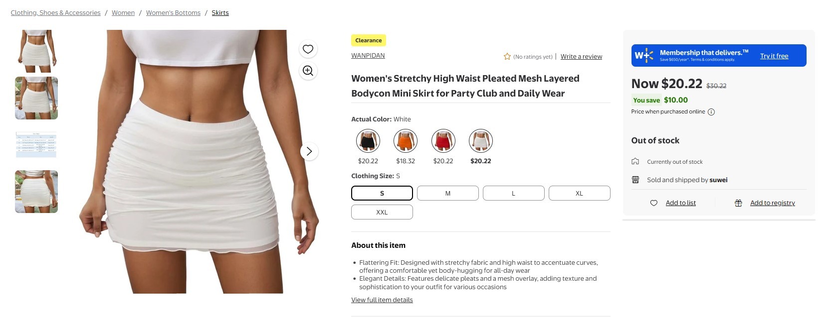Stretchy High Waist Pleated Mesh Layered Bodycon Mini Skirt - photo 4