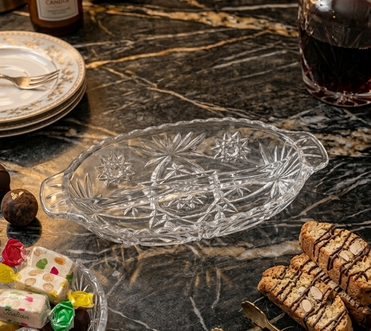 Retro Starburst Scalloped Appetizer Platter