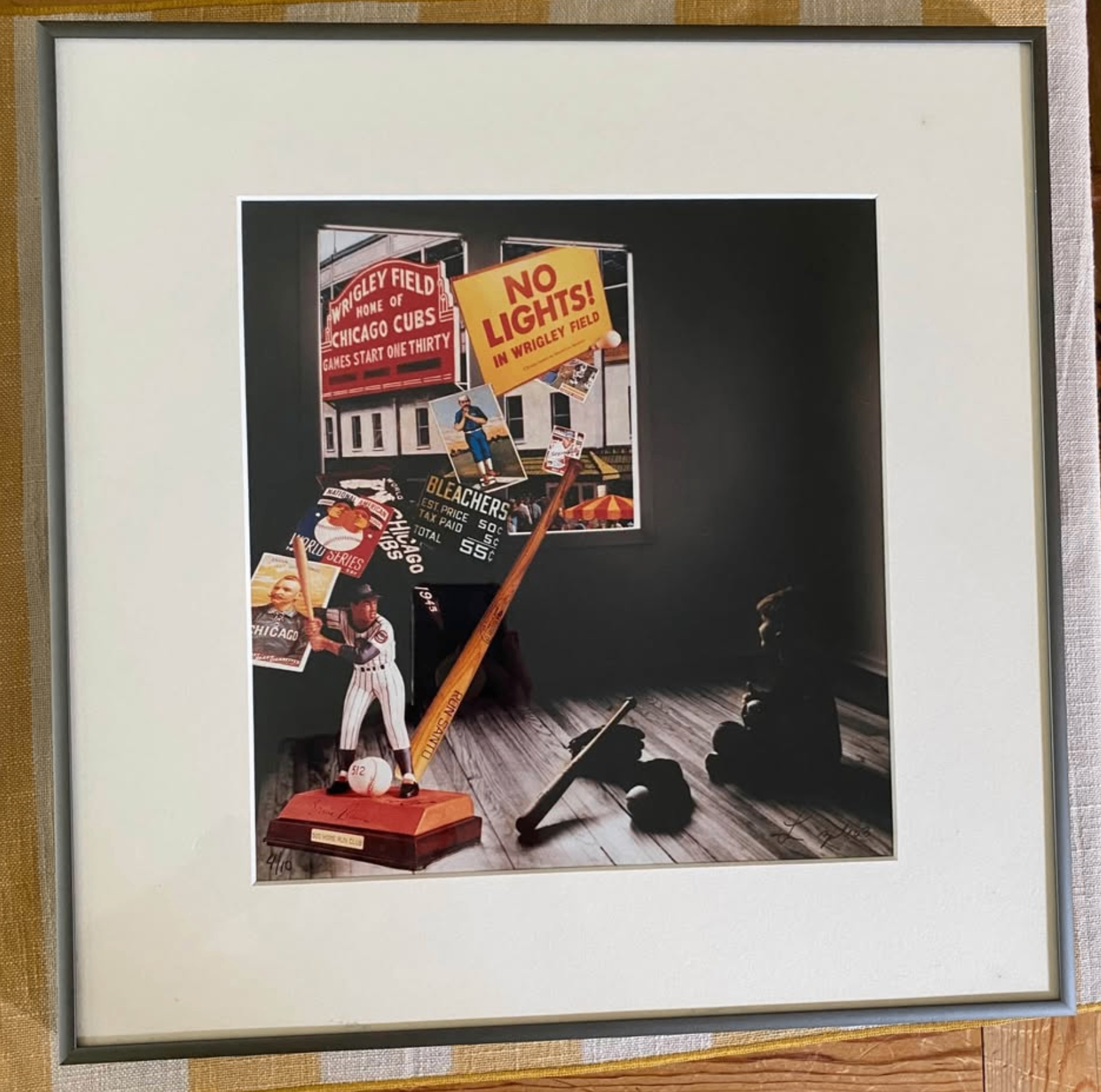 Chicago Cubs Photo Wrigley Field Lou Zale Signed