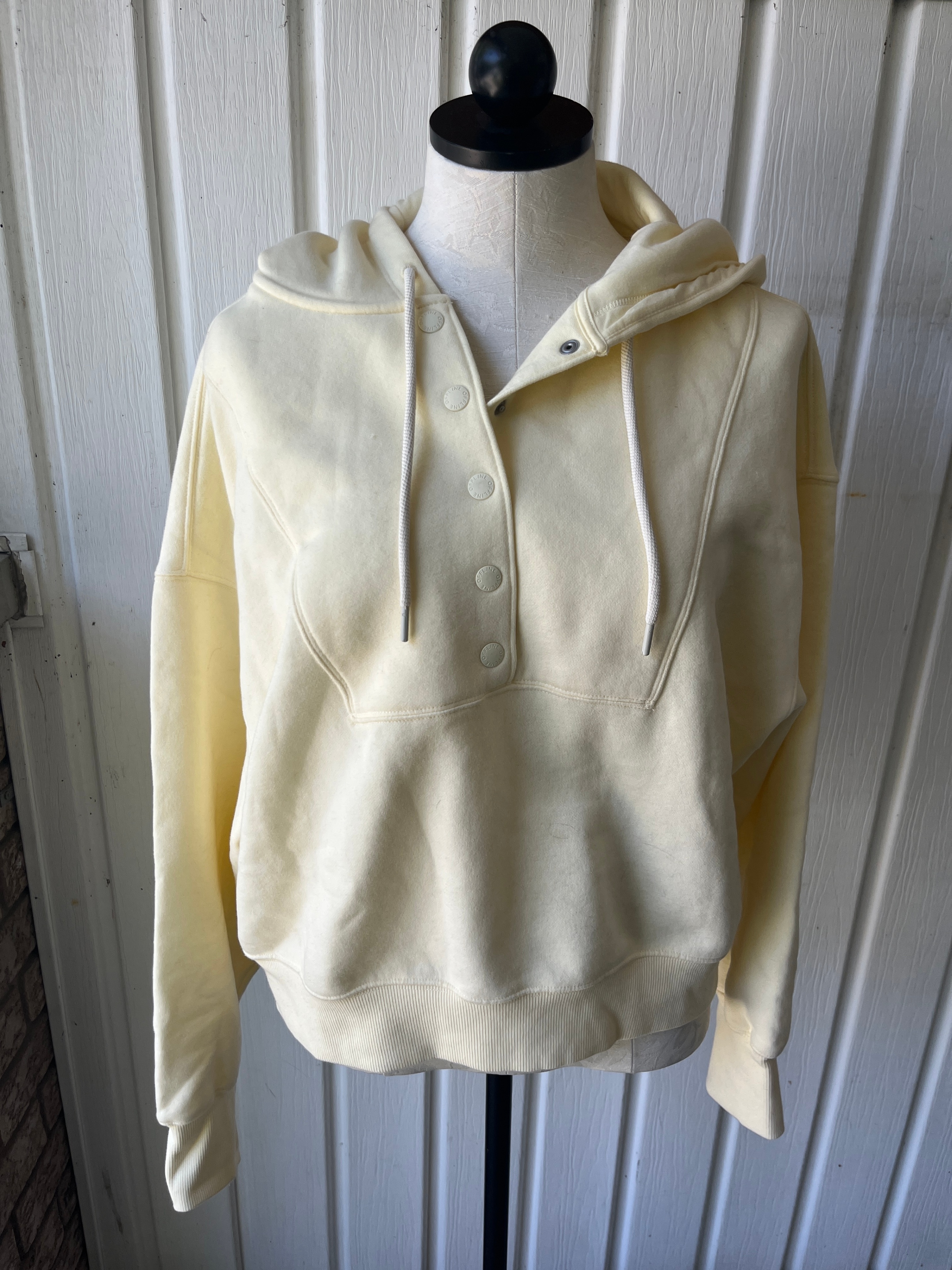 OFFLINE by Aerie Yellow Snap Neck Hoodie