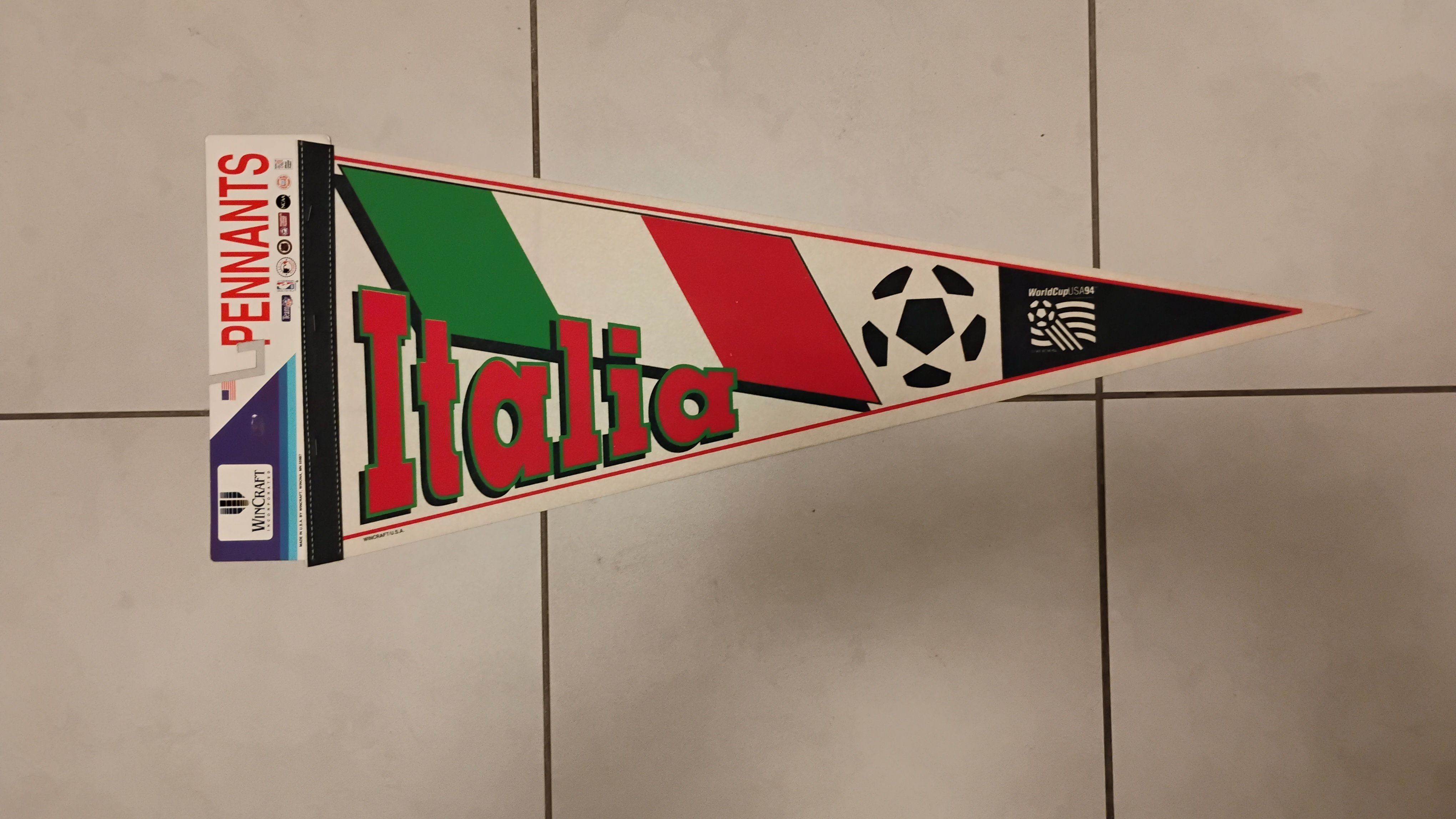 FIFA World Cup USA 94 Italy Pennant White Background